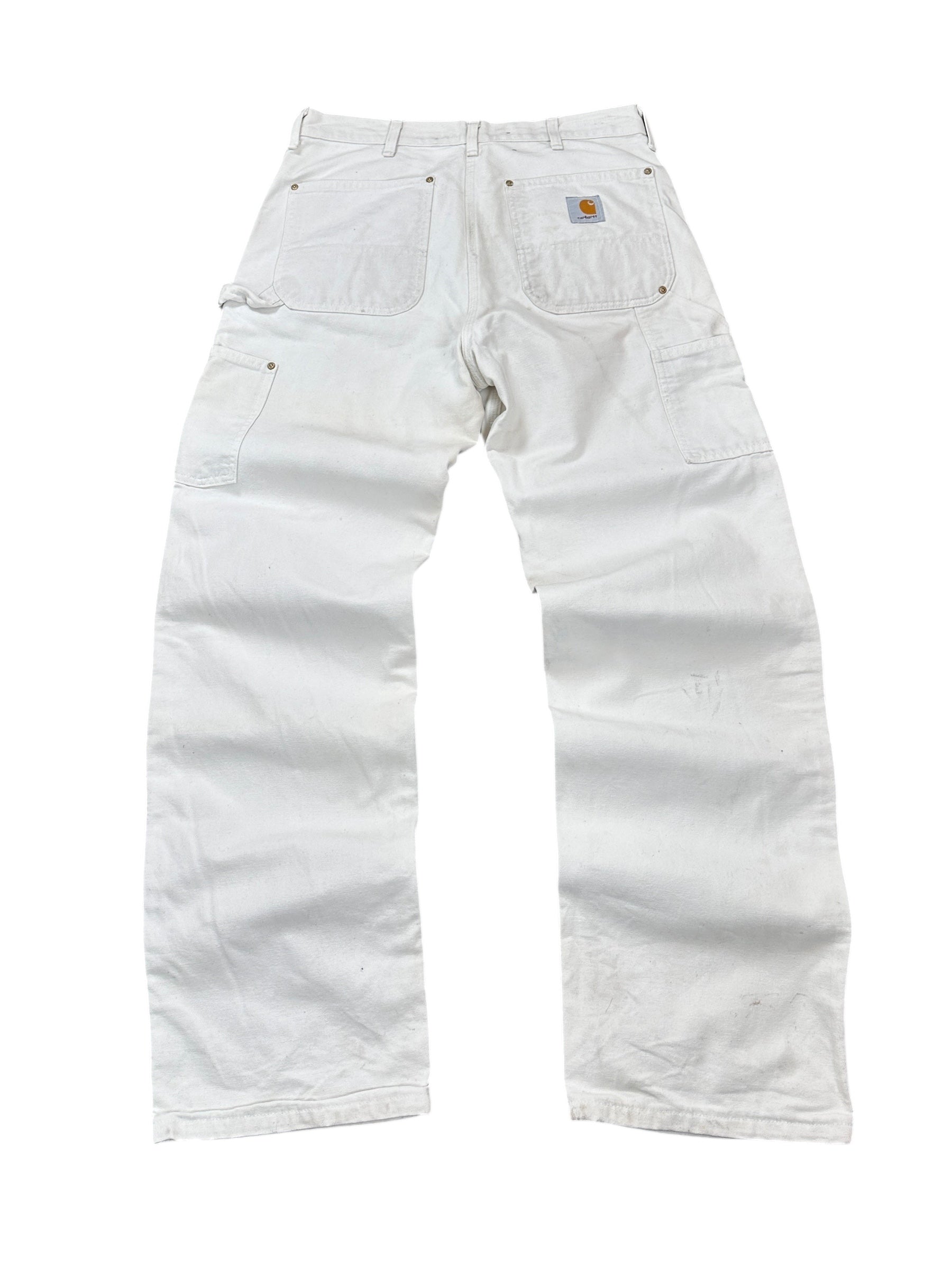 1990s Carhartt Single Knee vintage Weiß USA 32x34