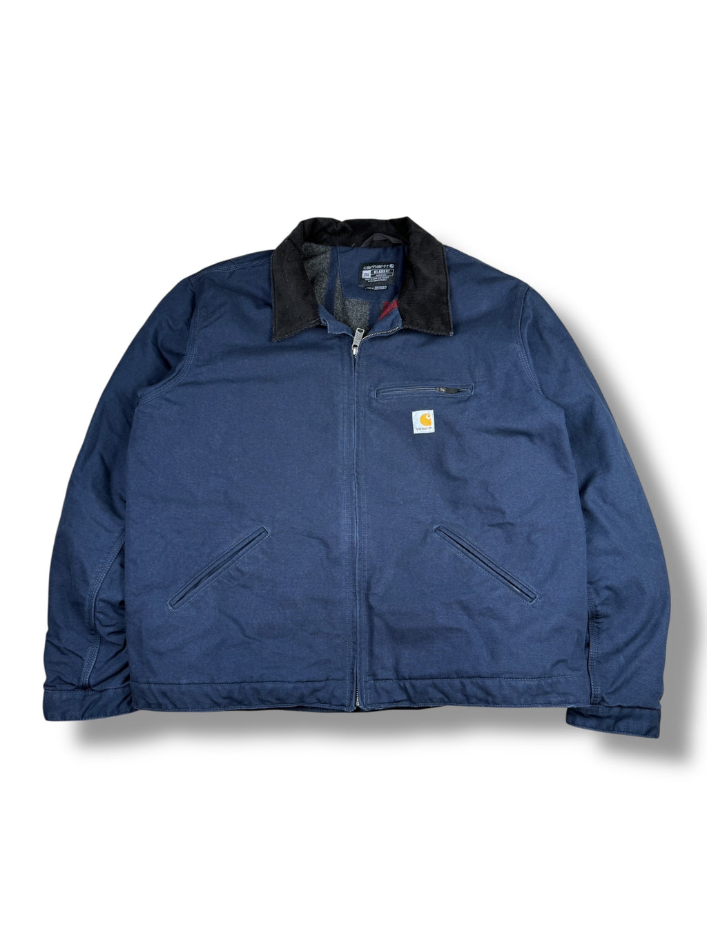 2010s Carhartt Detroit Jacke Navy Blau | XXL | Blanket Lined