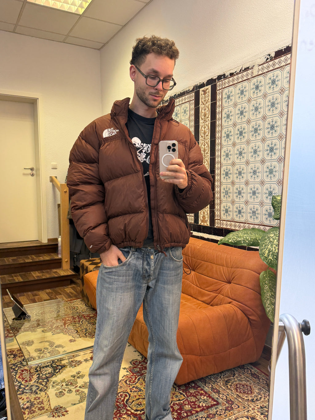 2010s The North Face 700 Nuptse Daunenjacke Braun | XXL