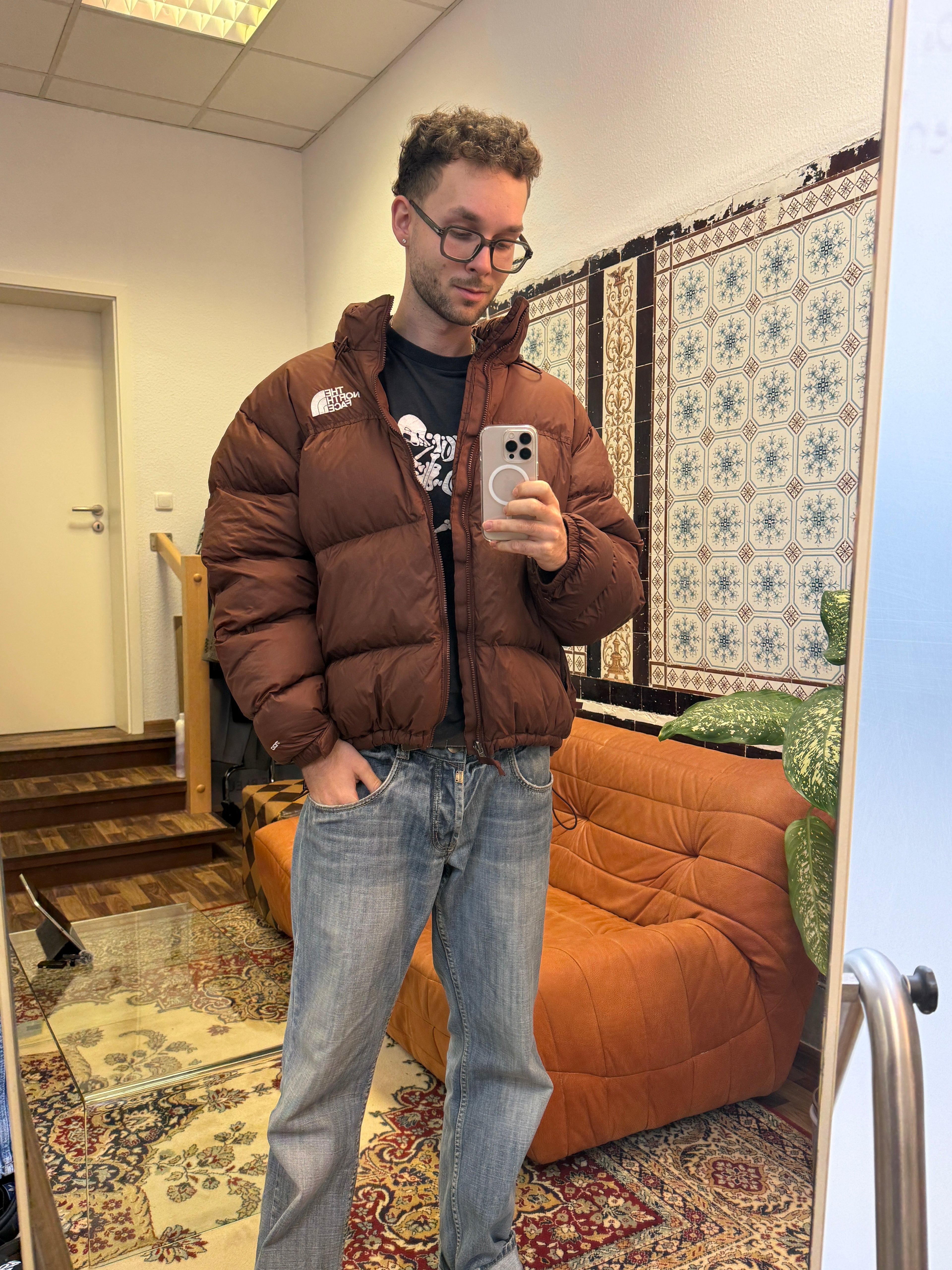 2010s The North Face 700 Nuptse Daunenjacke Braun | XXL