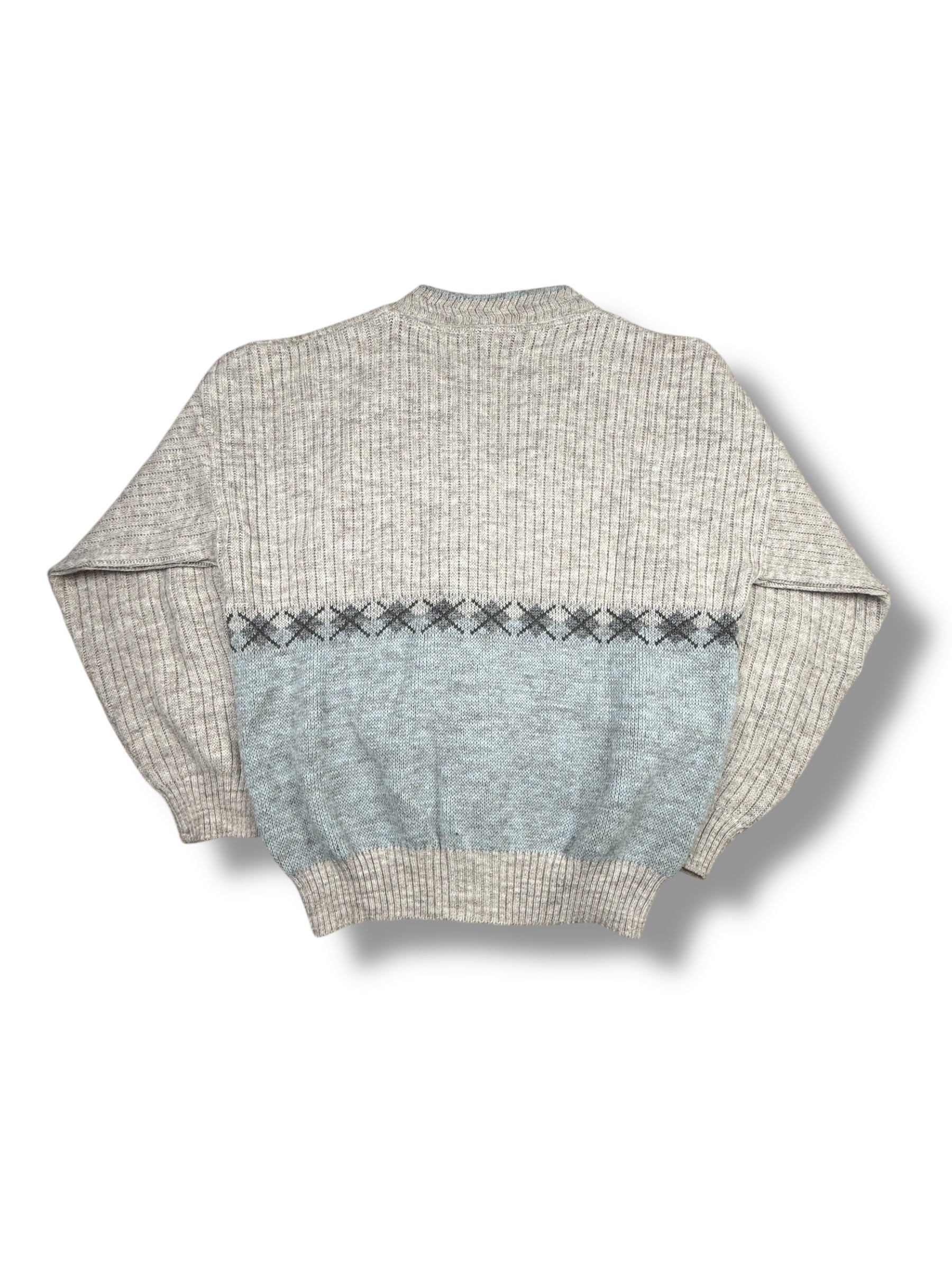 1990s Daniele Blasi Cardigan Hellgrau Blau | Wolle Mix | M