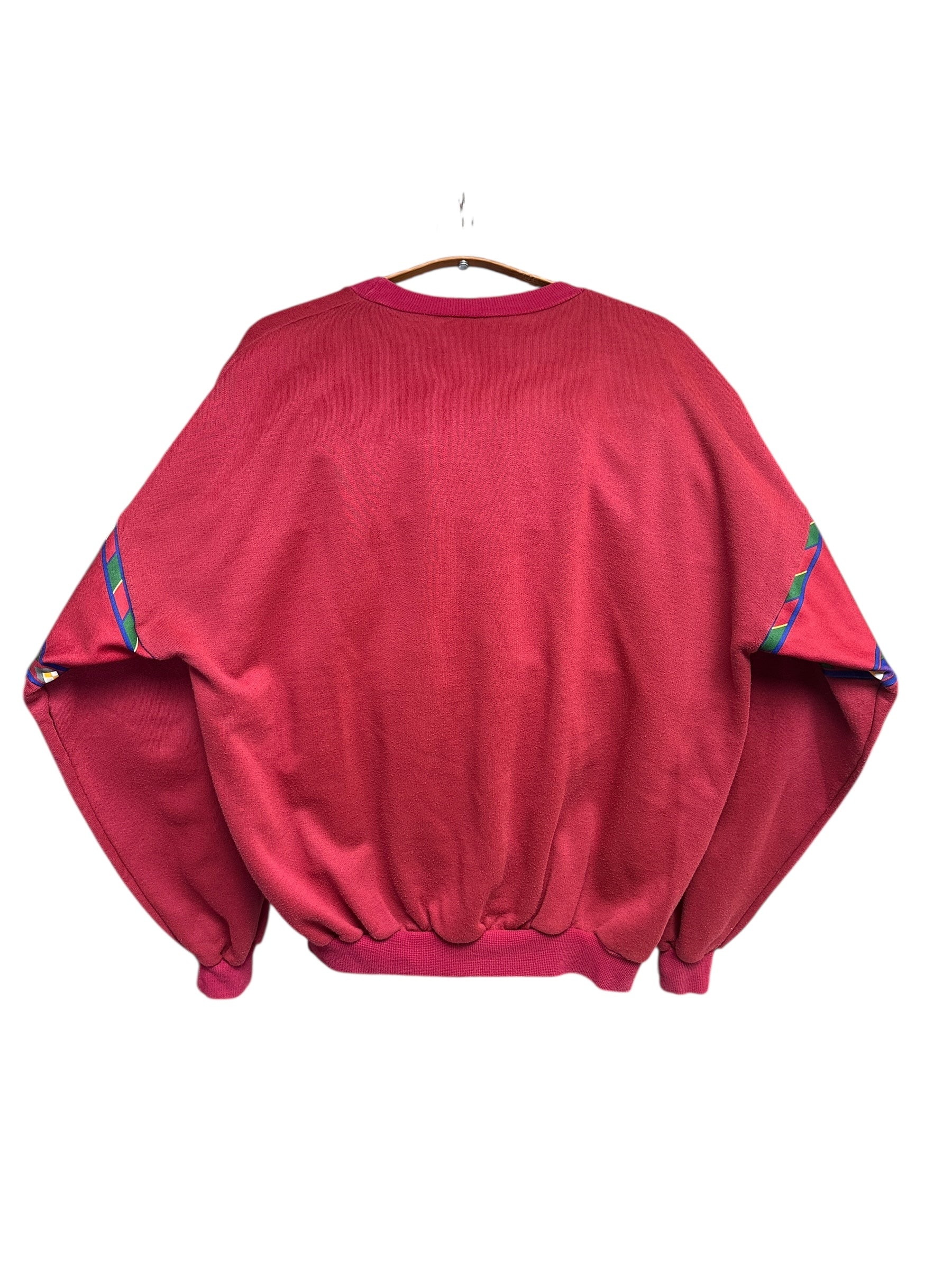 1990s Mercedes Benz Vintage Sweater Rot Bordeaux M/L