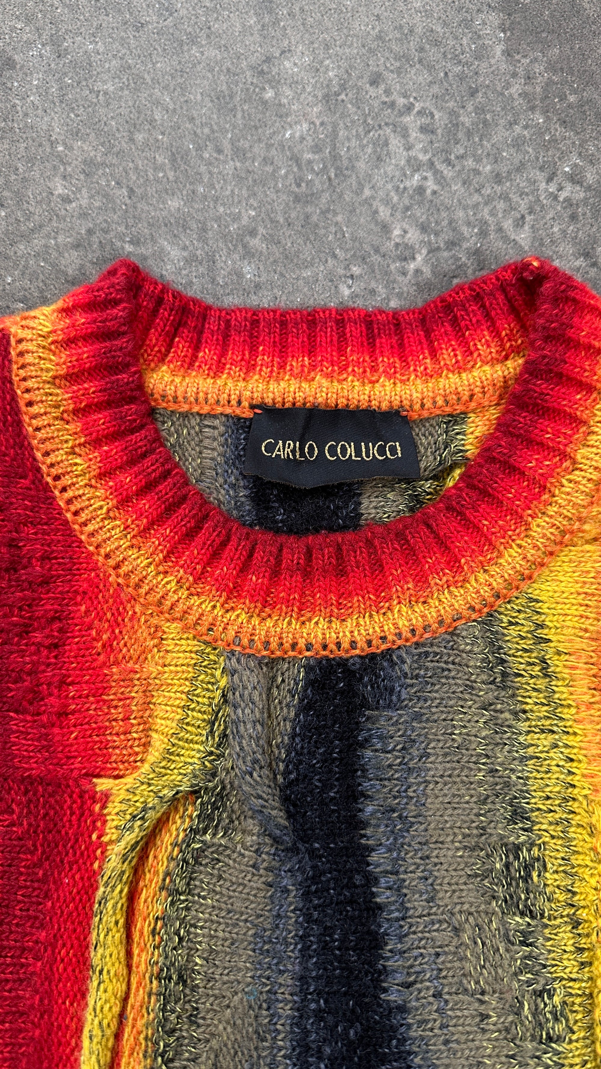 1990s Carlo Colucci Rare Merino Wool „Lava“ Sweater