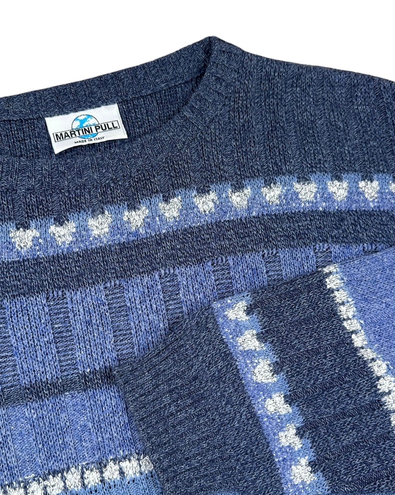 1990s Martini Pull Made in Italy Stricksweater Blau | Vintage L
