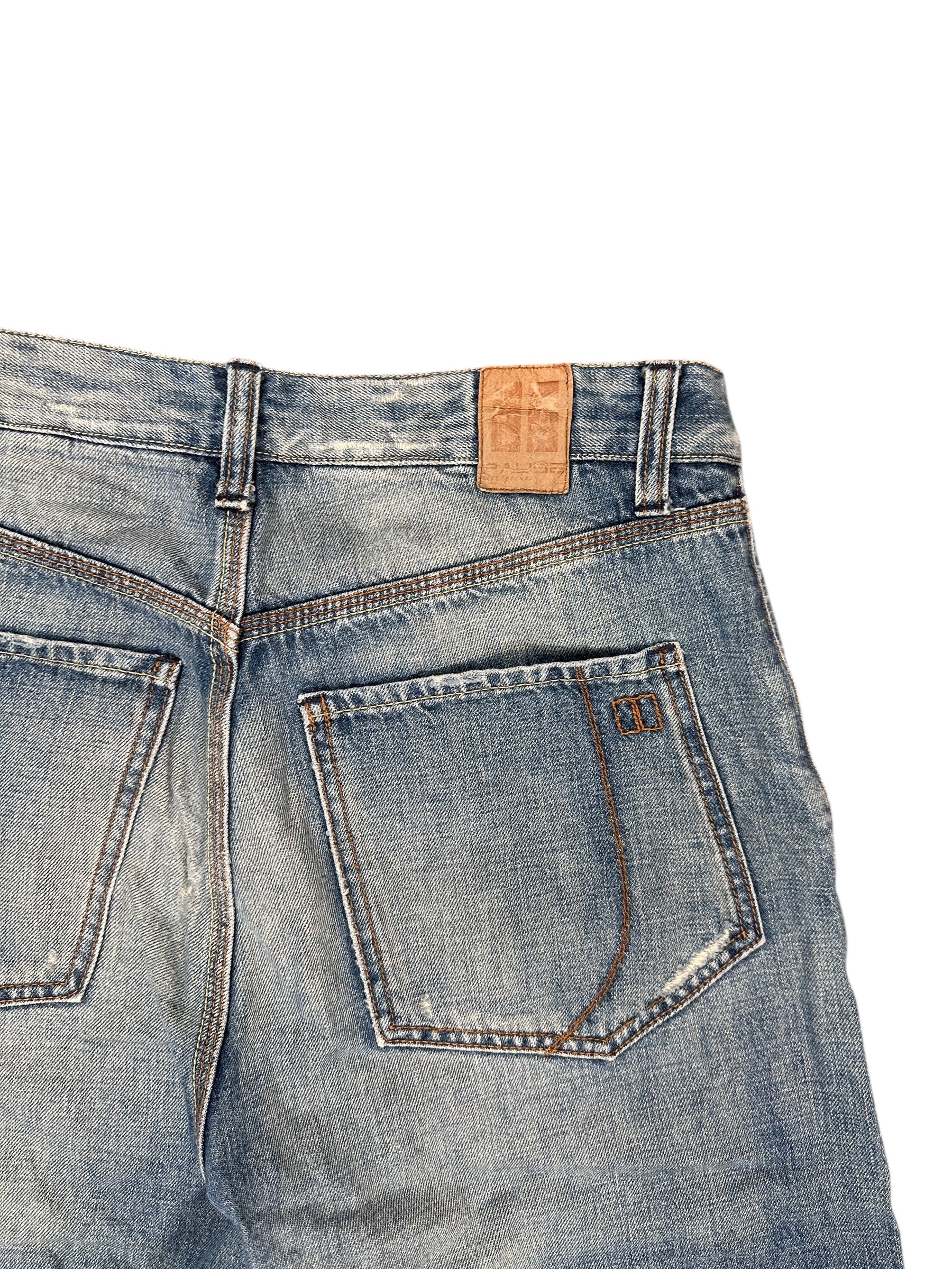 Y2K Pause Hellblau Washed Leftpocket Baggy W30 L34