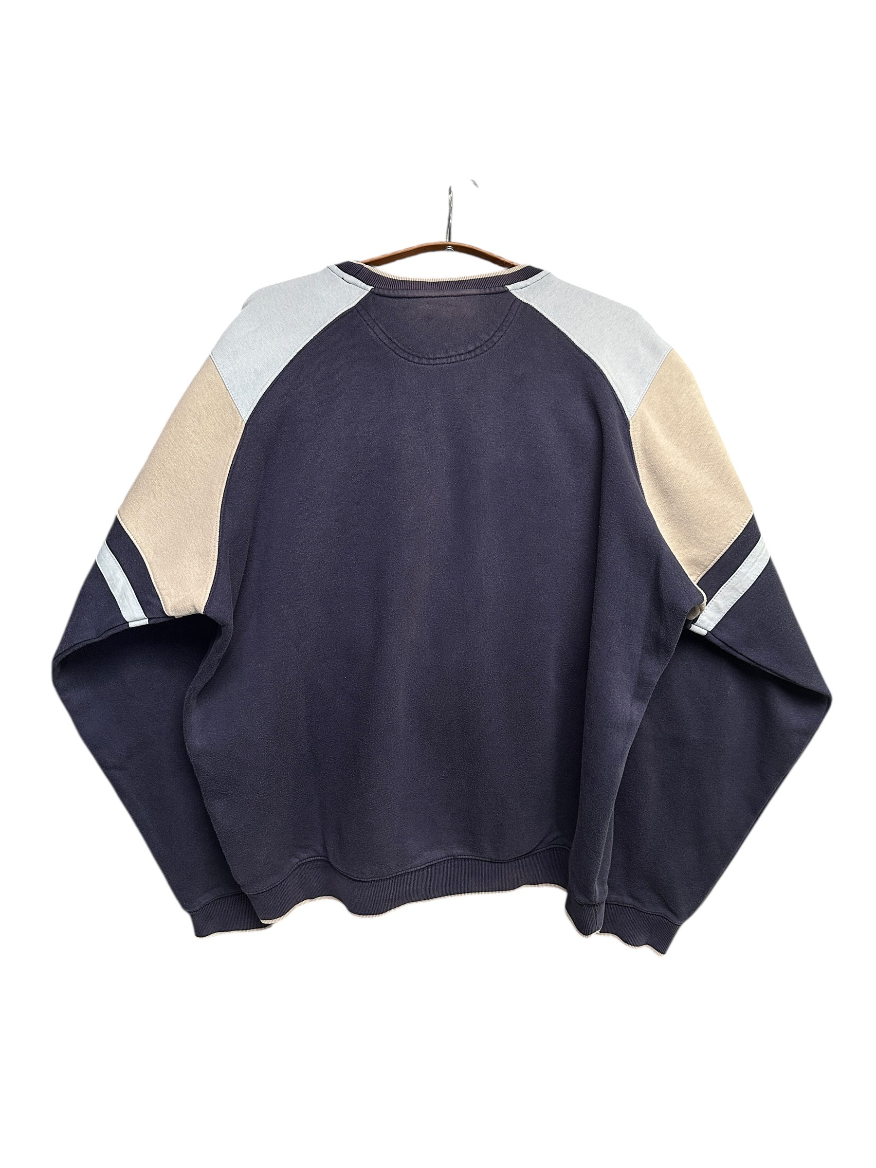 1990s Fila Vintage Sweater Dunkelblau Beige XL