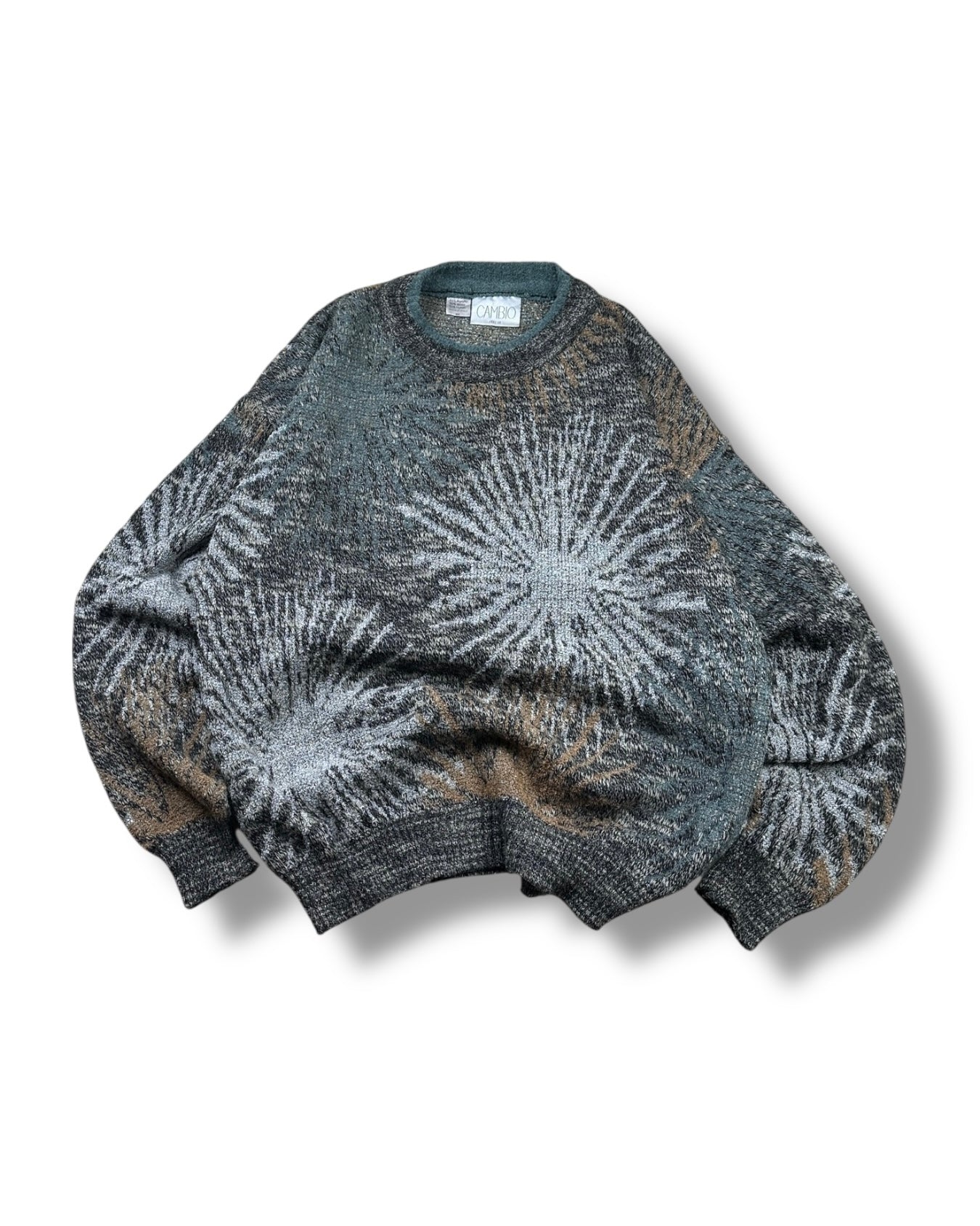 1990s CAMBIO Strickpullover Mehrfarbig Sternmuster | Made in Italy | Vintage L