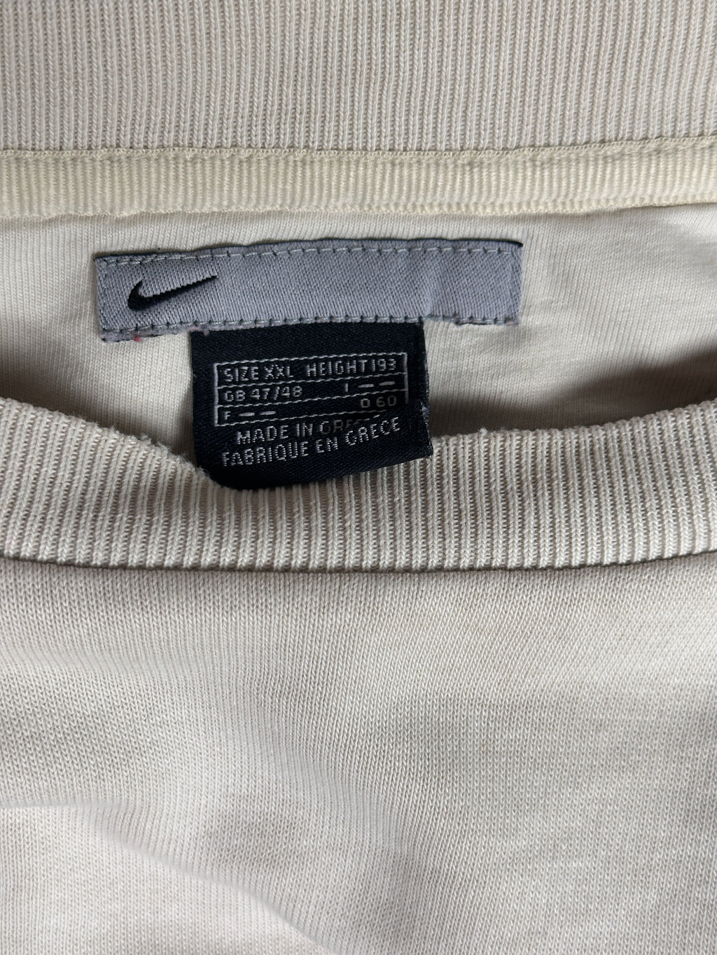 2000s Nike Sweater Beige Baggy XXL