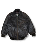 1980s Lindbergh Lederjacke Dunkelbraun | Bomberstil | S–M