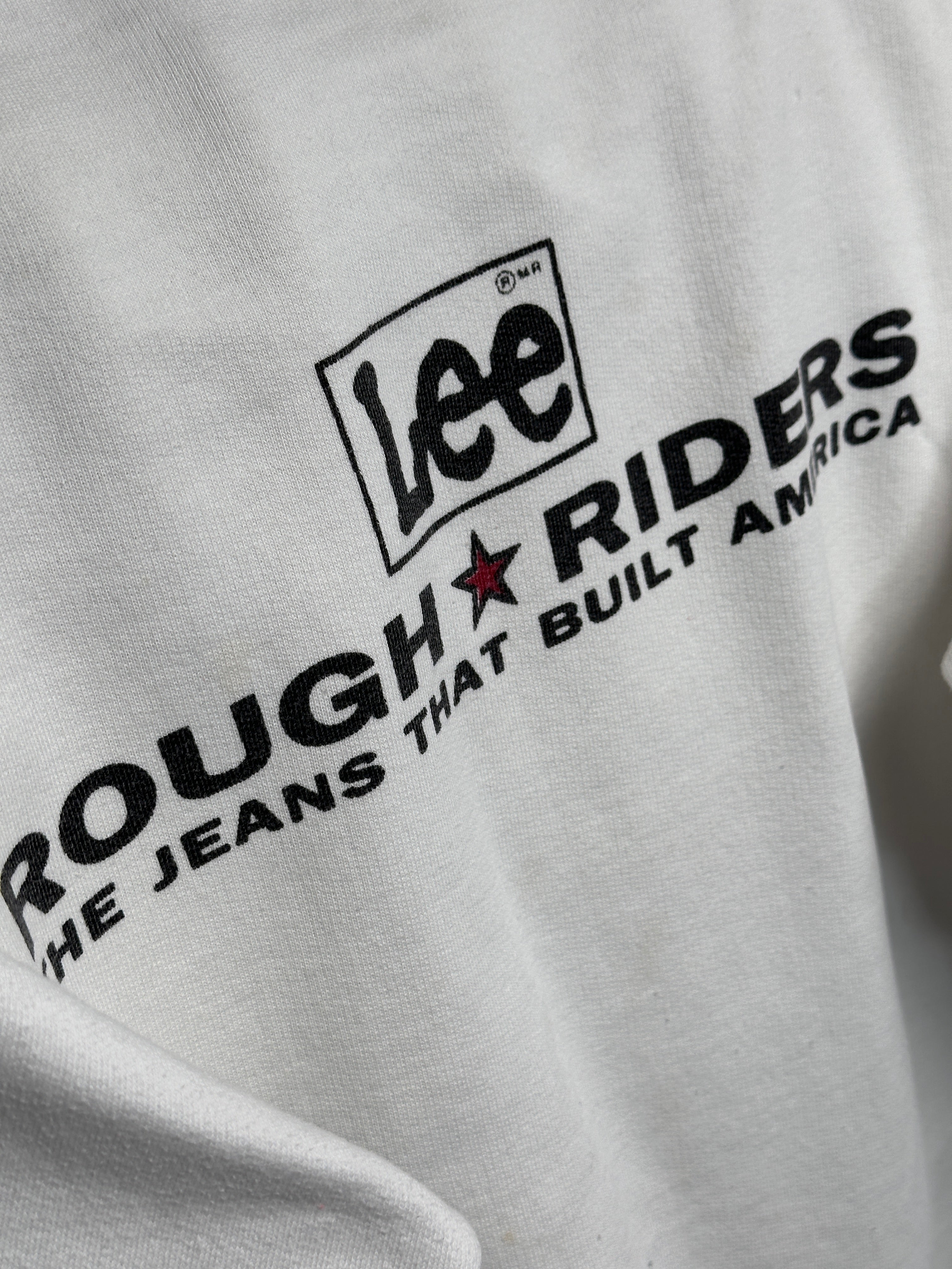 1990s Lee Rough Riders Heavy Sweater weiß XL