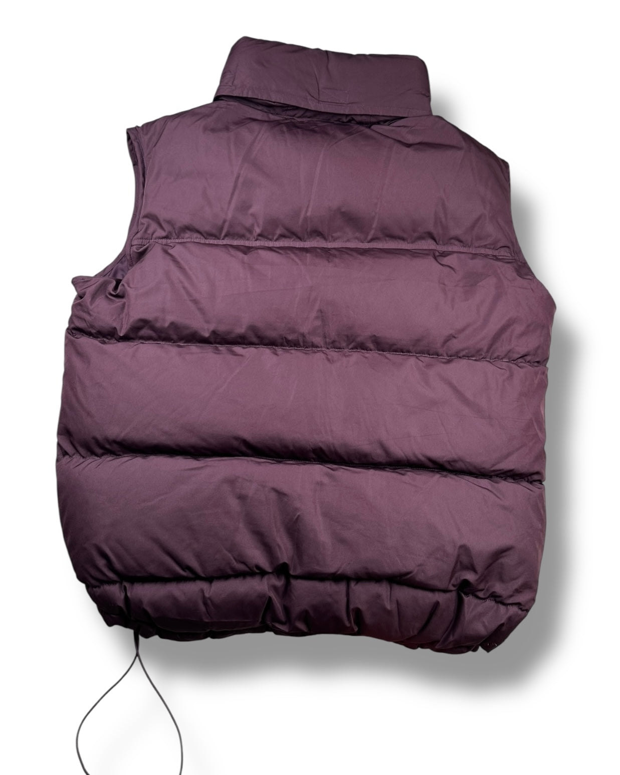 2000s Nike Daunen Puffer-Weste Bordeaux mit Swoosh | Vintage M