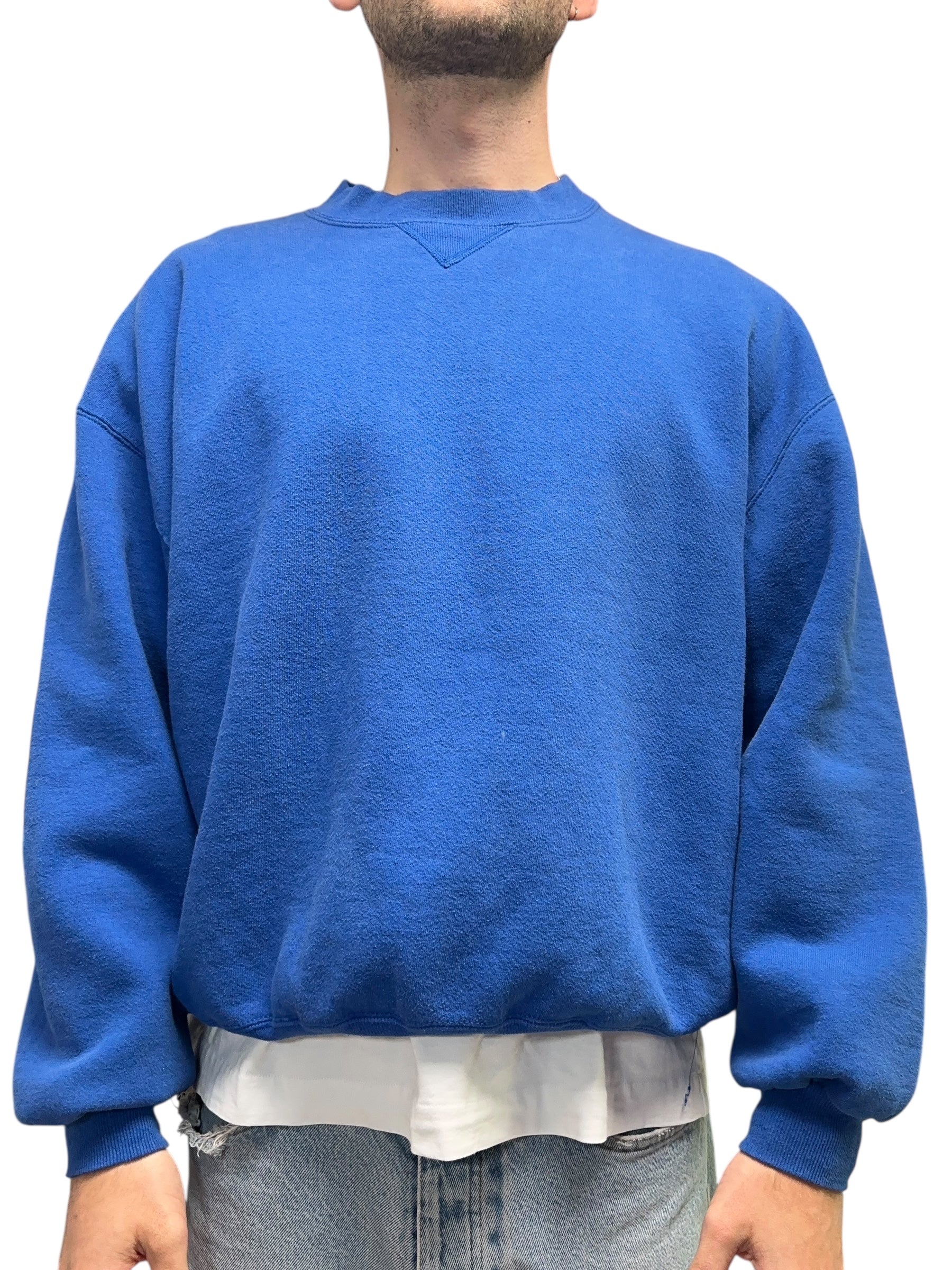 1990s Russell Athletic Heavy Sweater Blau L