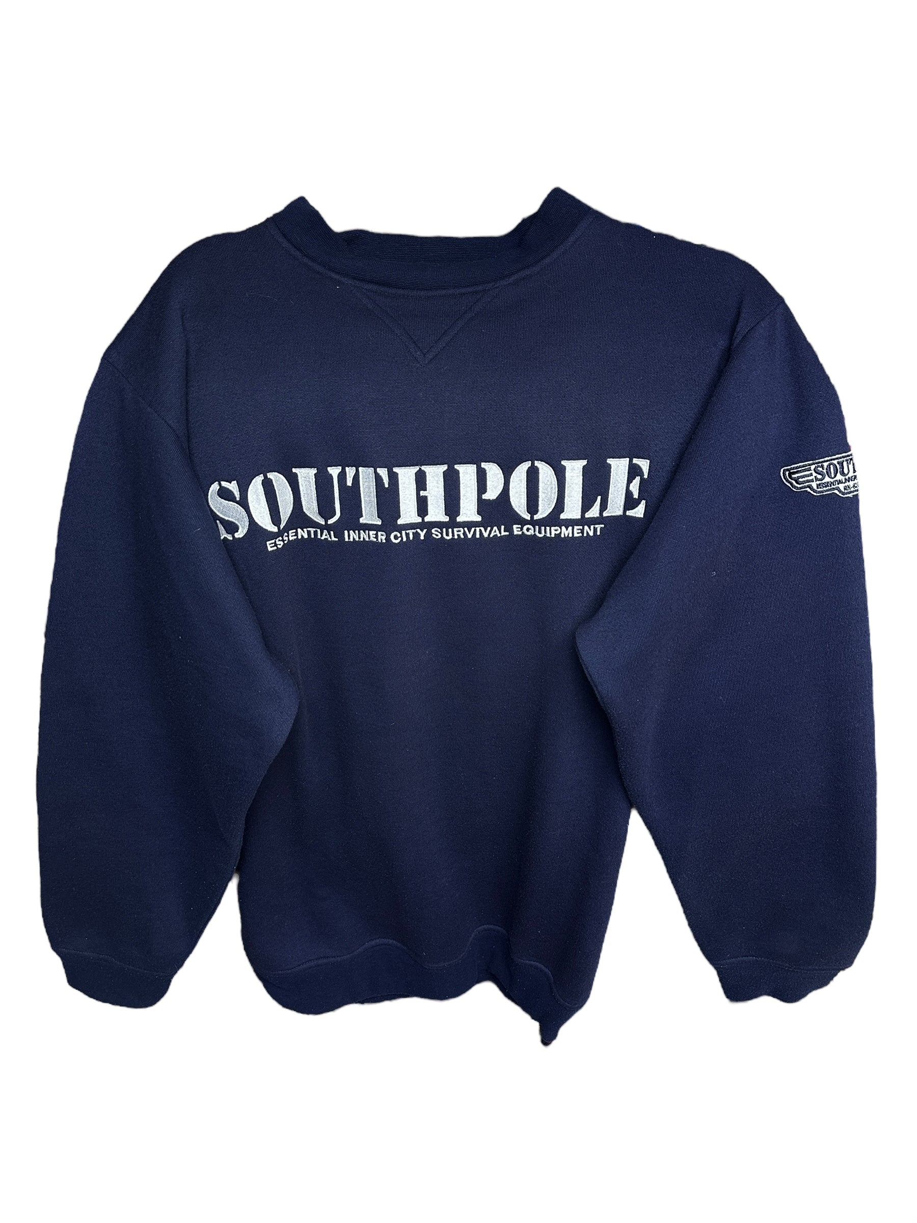 1990s Southpole embroidered heavy sweater spellout L
