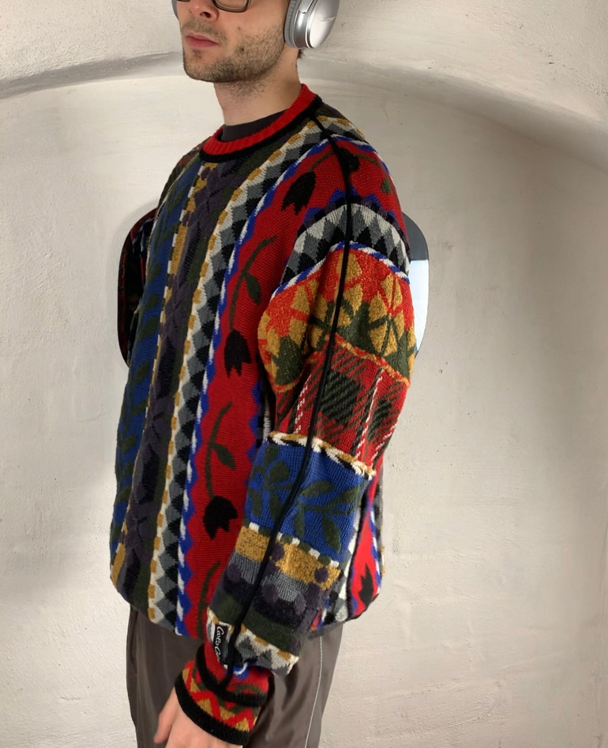 1990s Carlo Colucci bunt flower Made in Germany Sweater XL
