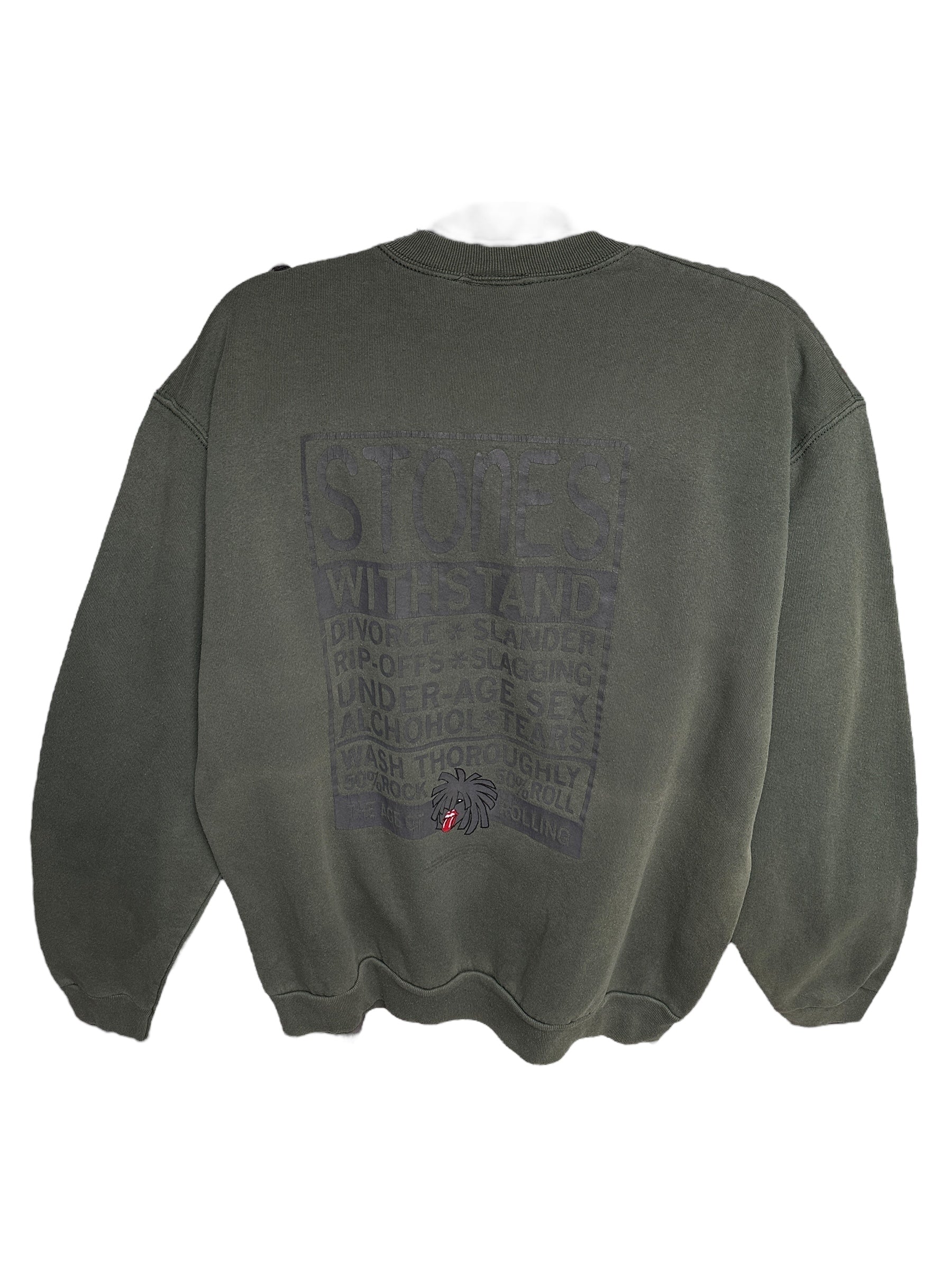 1990s Rolling Stones Sweater Dunkelgrün L | Men’s Vintage