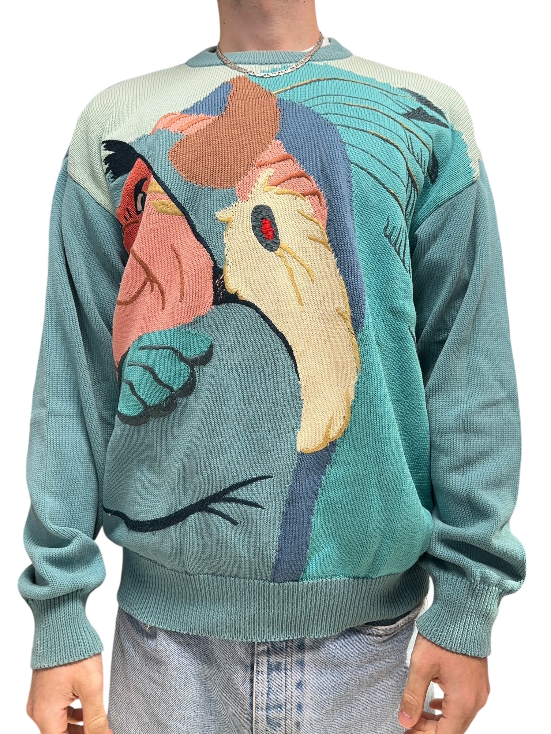 1990 Iceberg Disney Sweater Türkis L