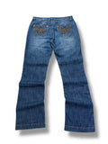 Y2K Escada Sport Bootcut Jeans Blau mit Schmetterlings-Stickerei |42  Women’s W30