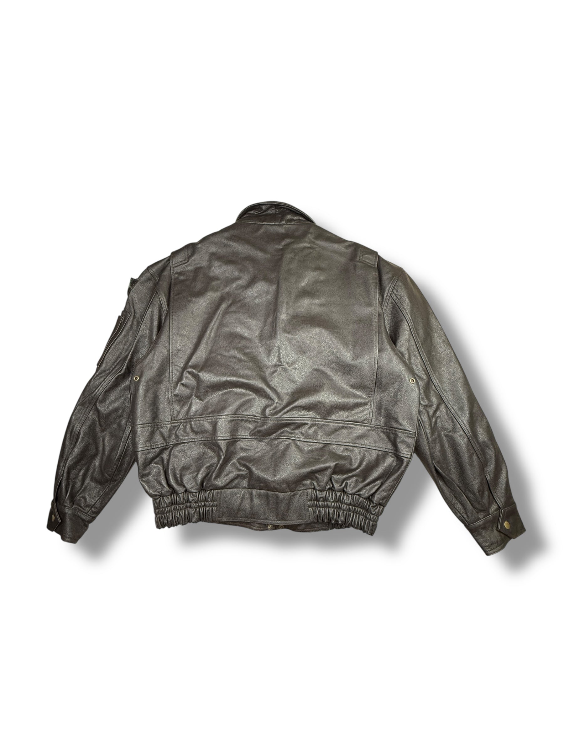 1990s Polizei Lederjacke | XXL