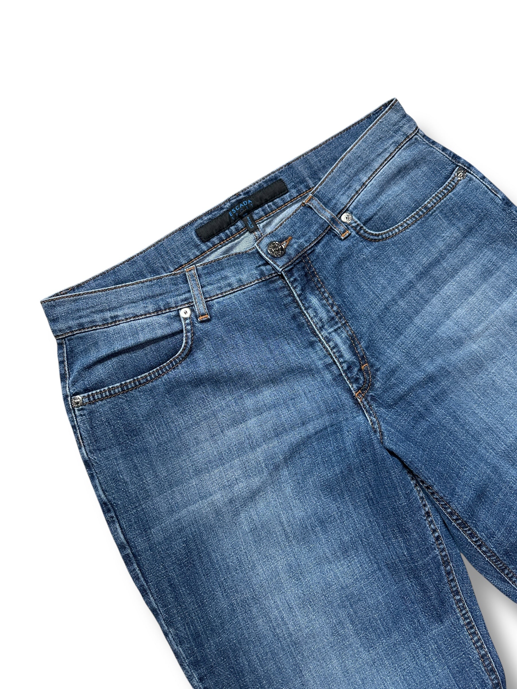 Y2K Escada Sport Bootcut Jeans Blau mit Schmetterlings-Stickerei |42  Women’s W30