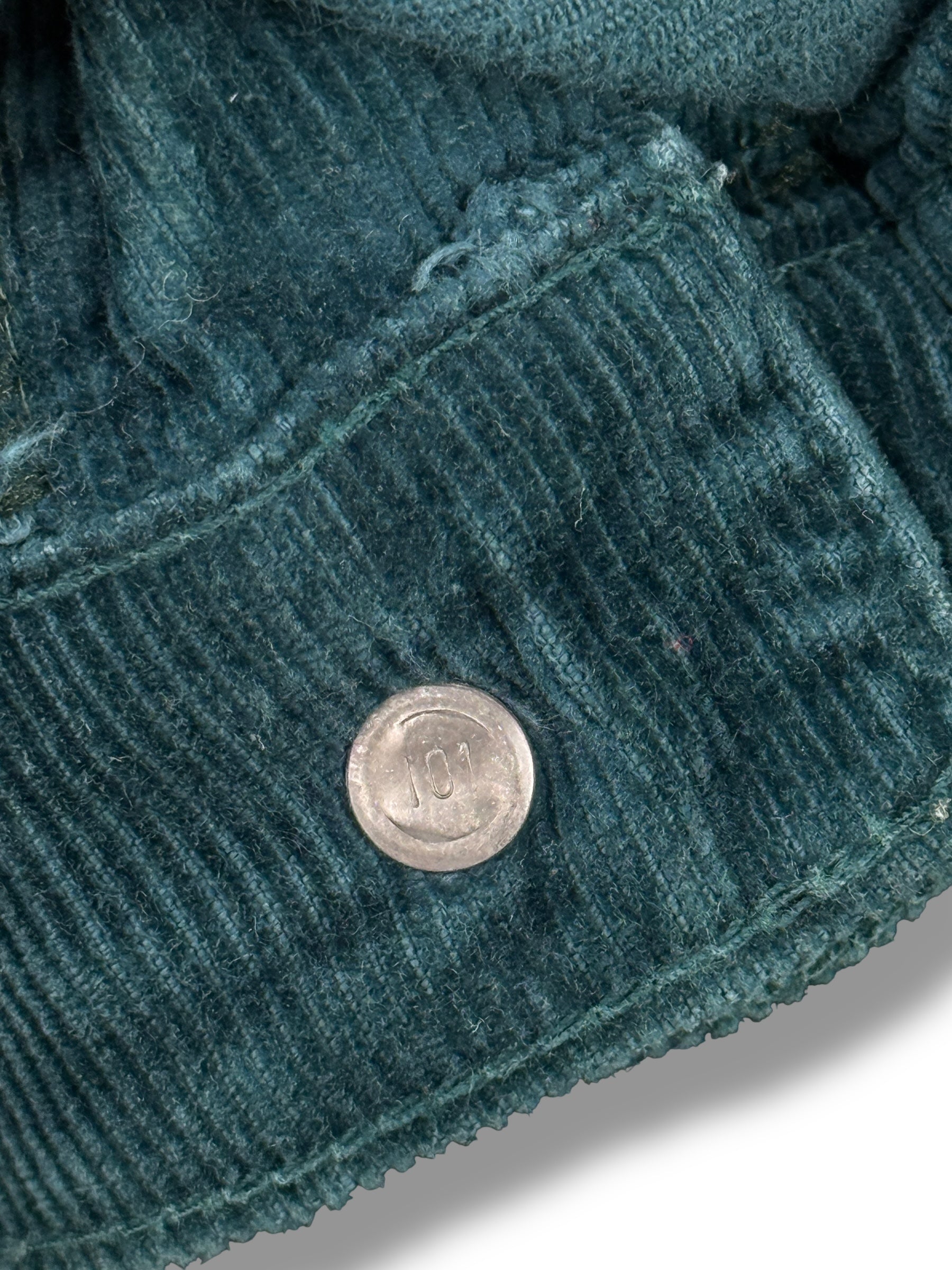 1970s Levi’s Cordhose Big E Silver Tab | Dark Teal | S 36 W27