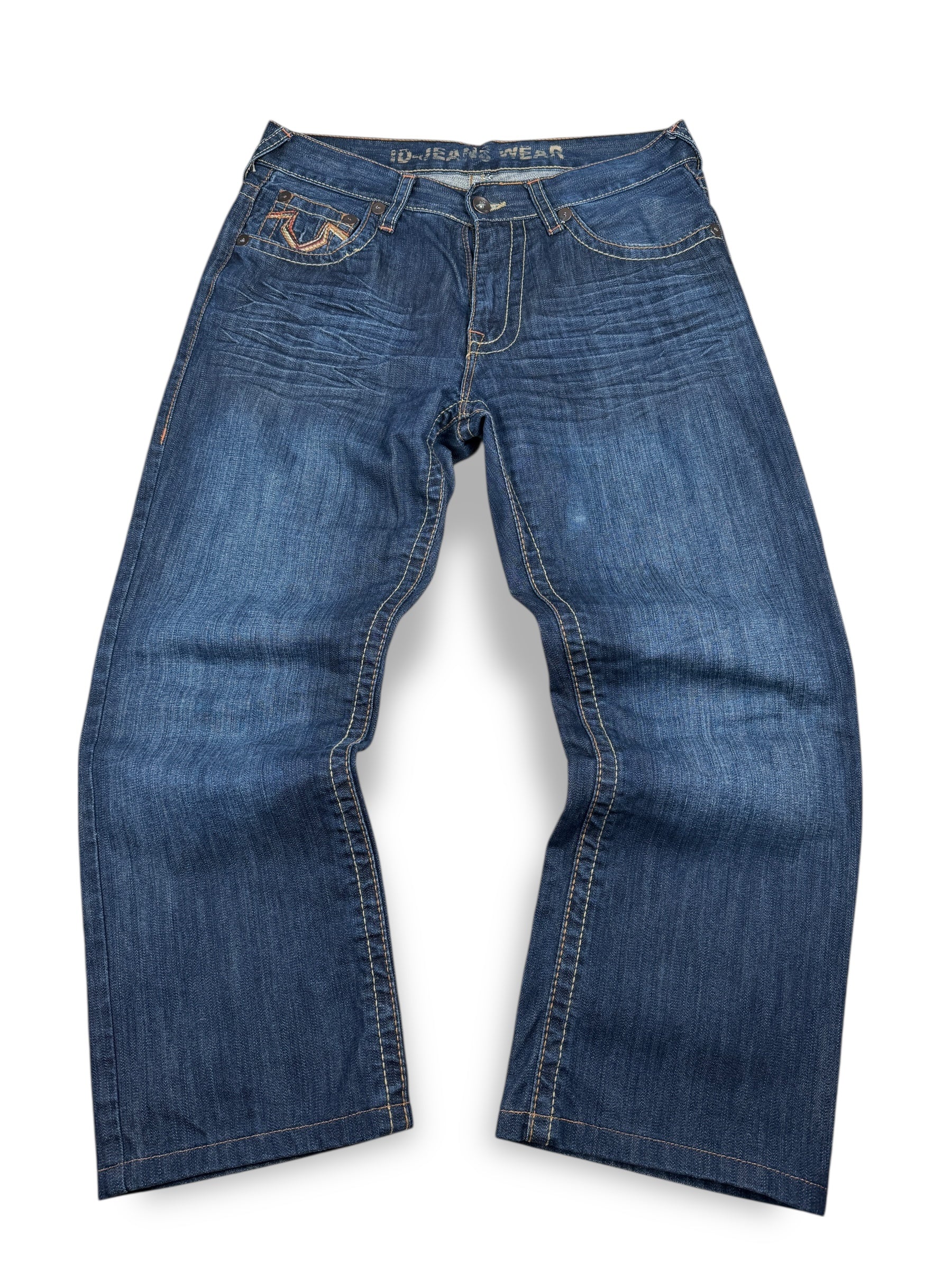 2000s True Religion Style Jeans Dunkelblau | L Kurz