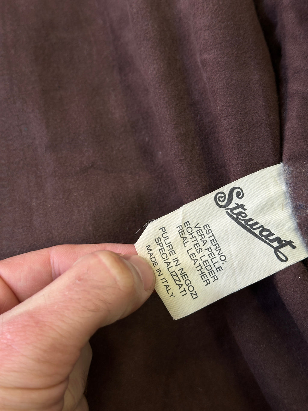 1980s Aero Stewart Strong Jacket Lederjacke Dunkelbraun | Vera Pelle Made in Italy M