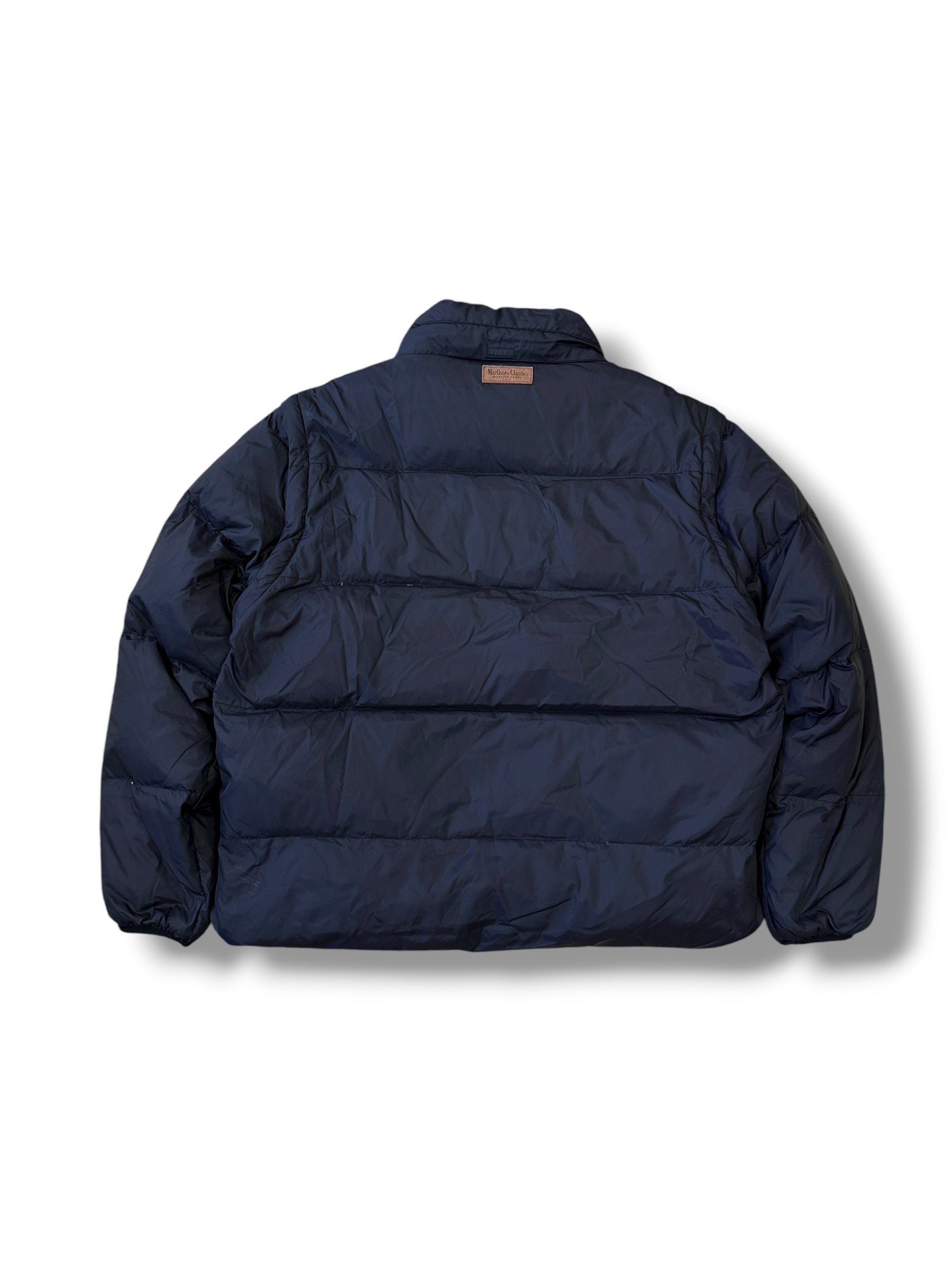 2000s Marlboro Classics Daunenjacke Schwarz | Vintage L–XL