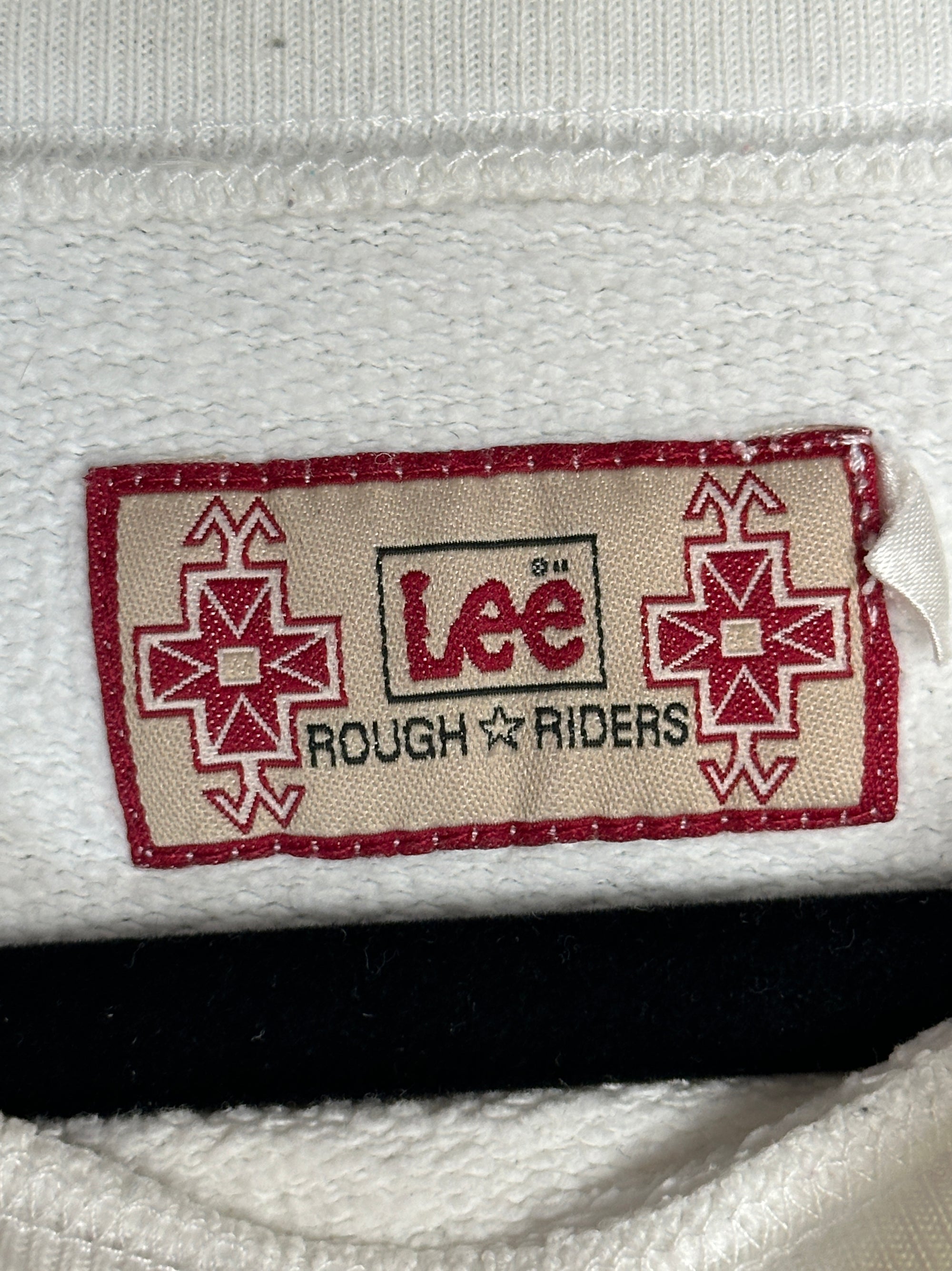 1990s Lee Rough Riders Heavy Sweater weiß XL