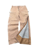 1990s Carhartt Double Knee Thermal Fleece Beige/ Sand W34 L36