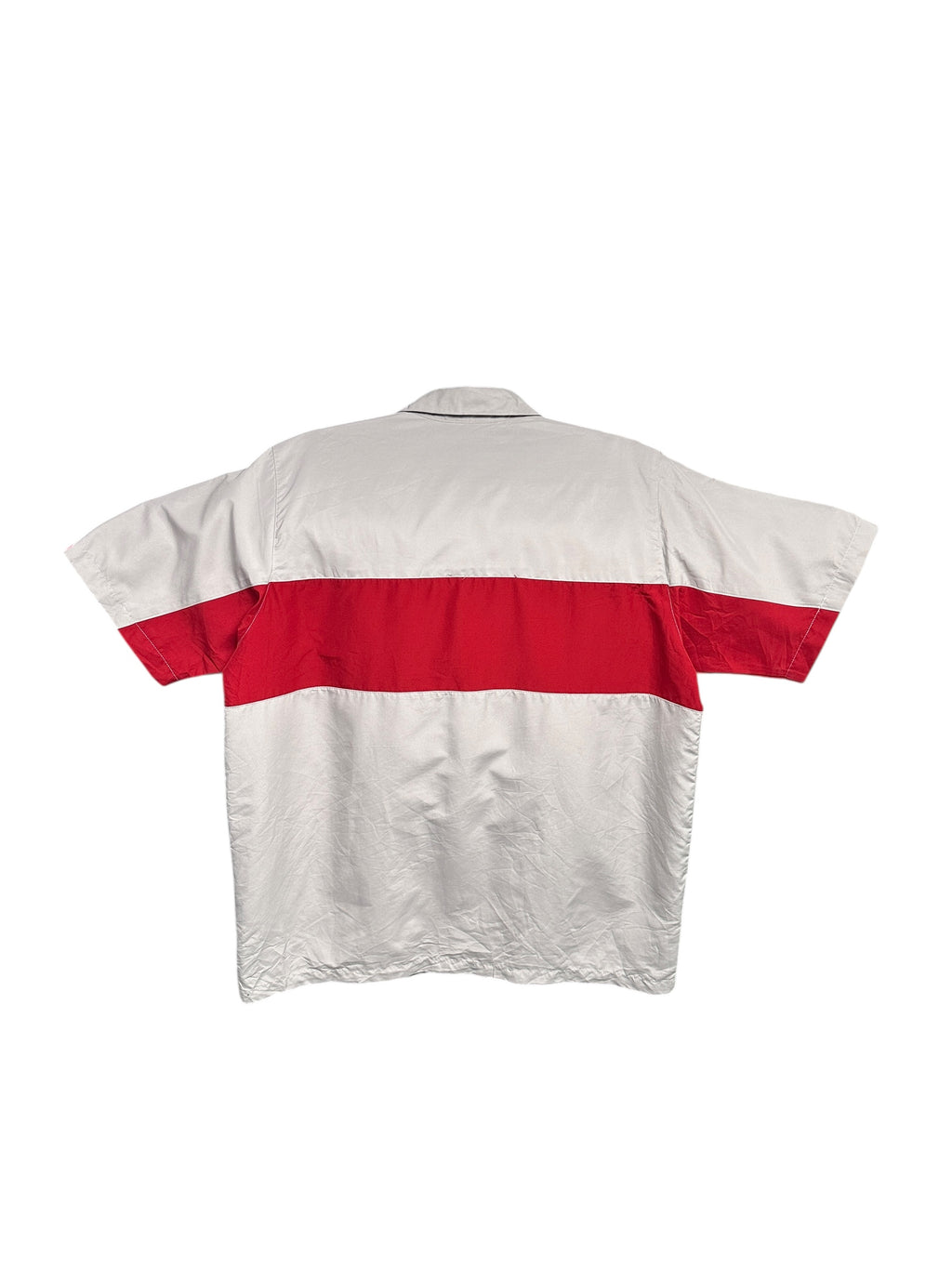 Y2K Quicksilver Surf Hemd Hellgrau rot M