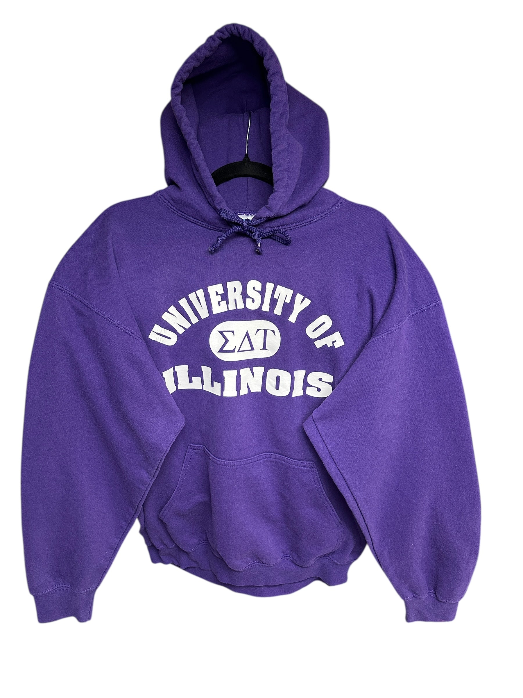 2000s Heavy College Hoodie Gildan Illinois Lila L