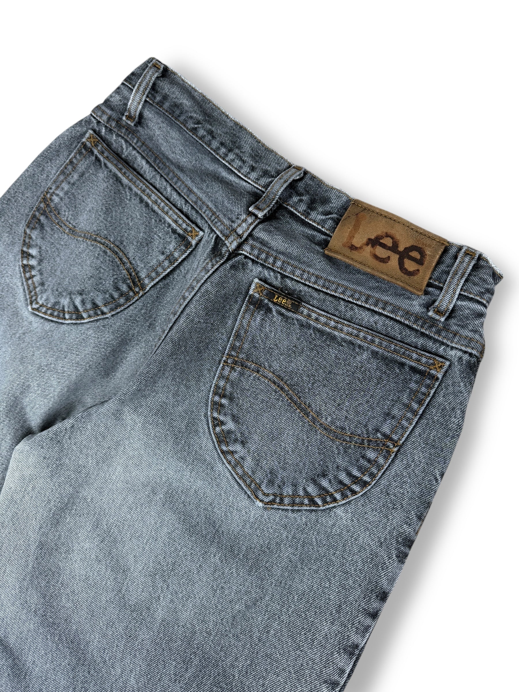 1990s Lee Jeans Grey Washed Denim | Size M (W30 L36) | Vintage