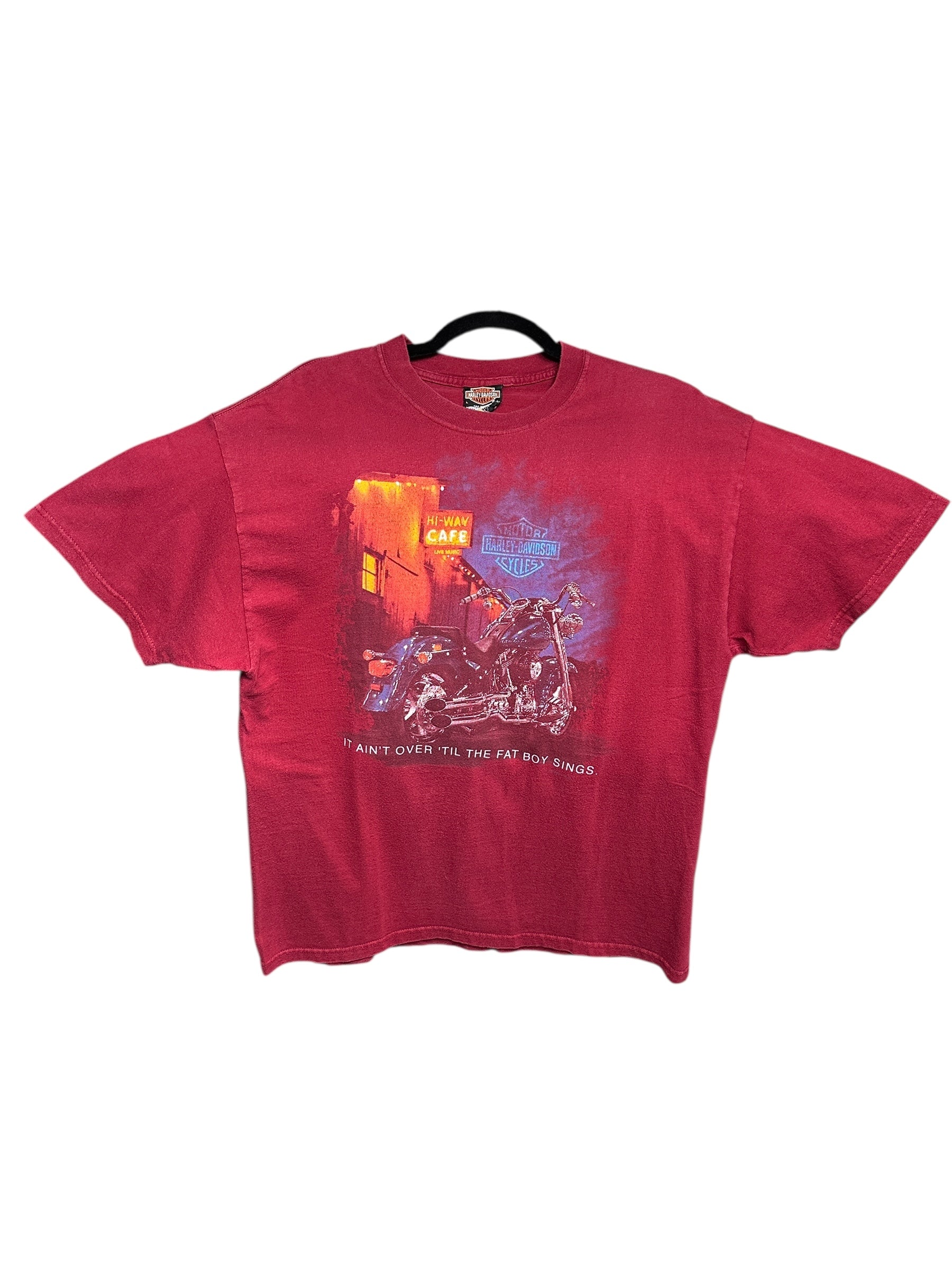 2001 Harley Davidson Fat Boy heavy T-Shirt in Rot