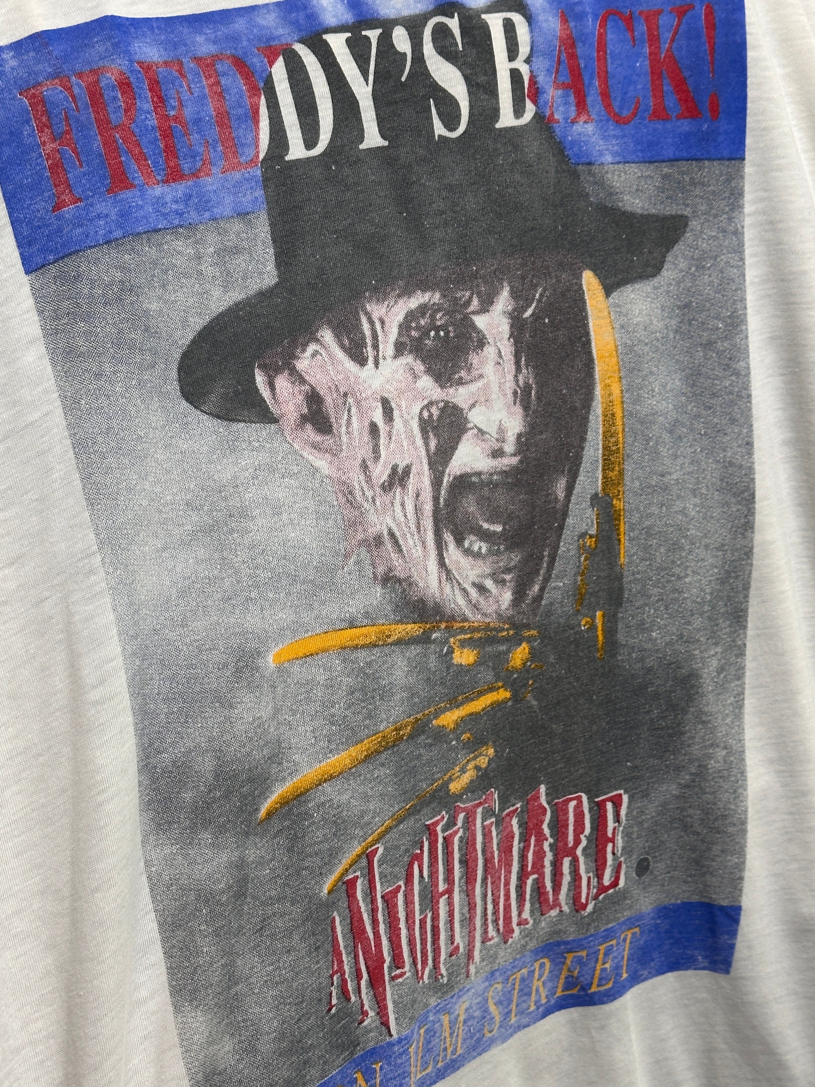 1980s Freddy’s Back Nightmare on Elm Street T-Shirt | Vintage Horror Single Stitch M