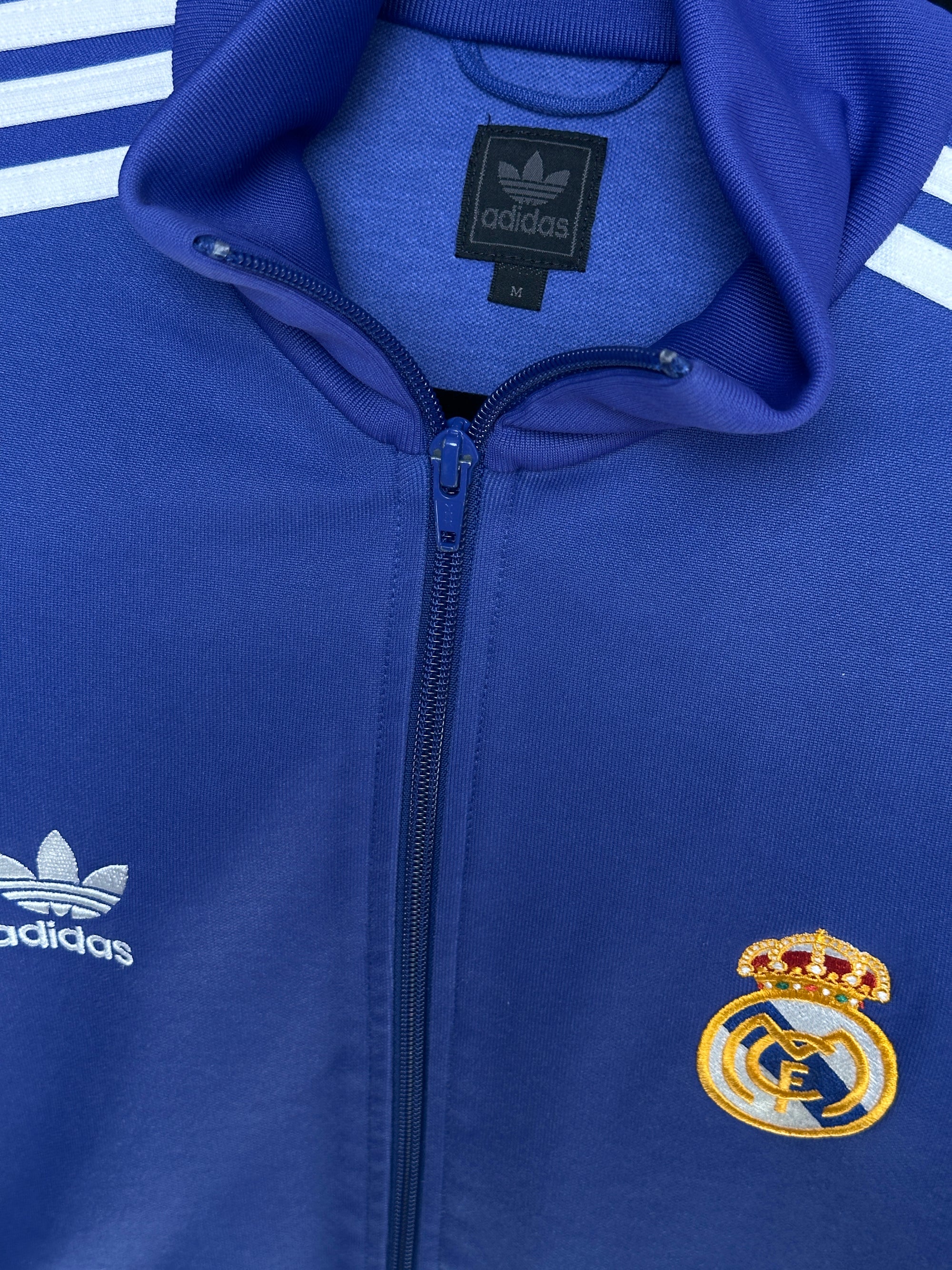 2000s Adidas x Real Madrid Vintage Trainingsjacke | Lila mit Streifen M