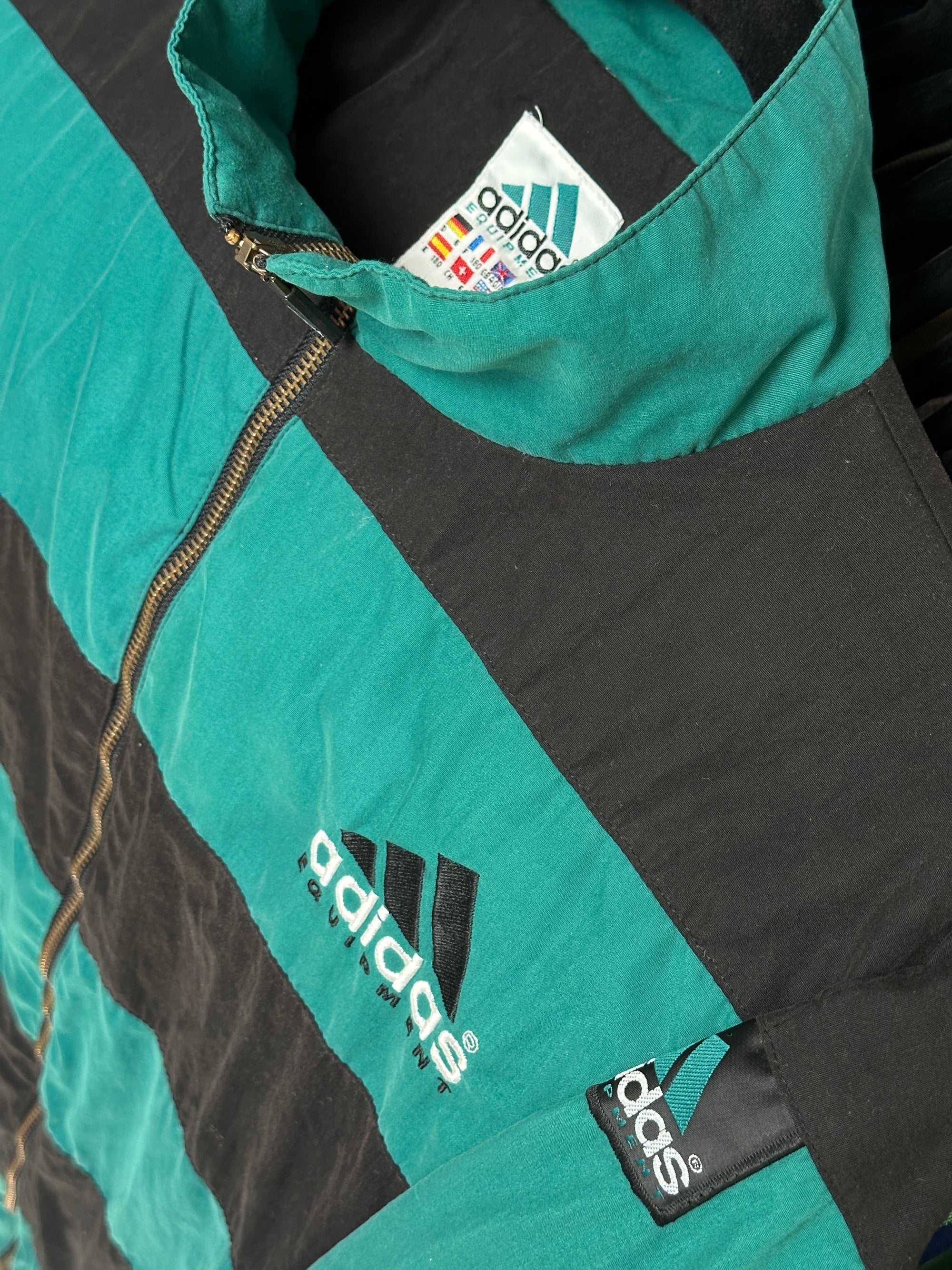 1990s Adidas Equipment Leichte Jacke Streifen L–XL | Men’s Vintage