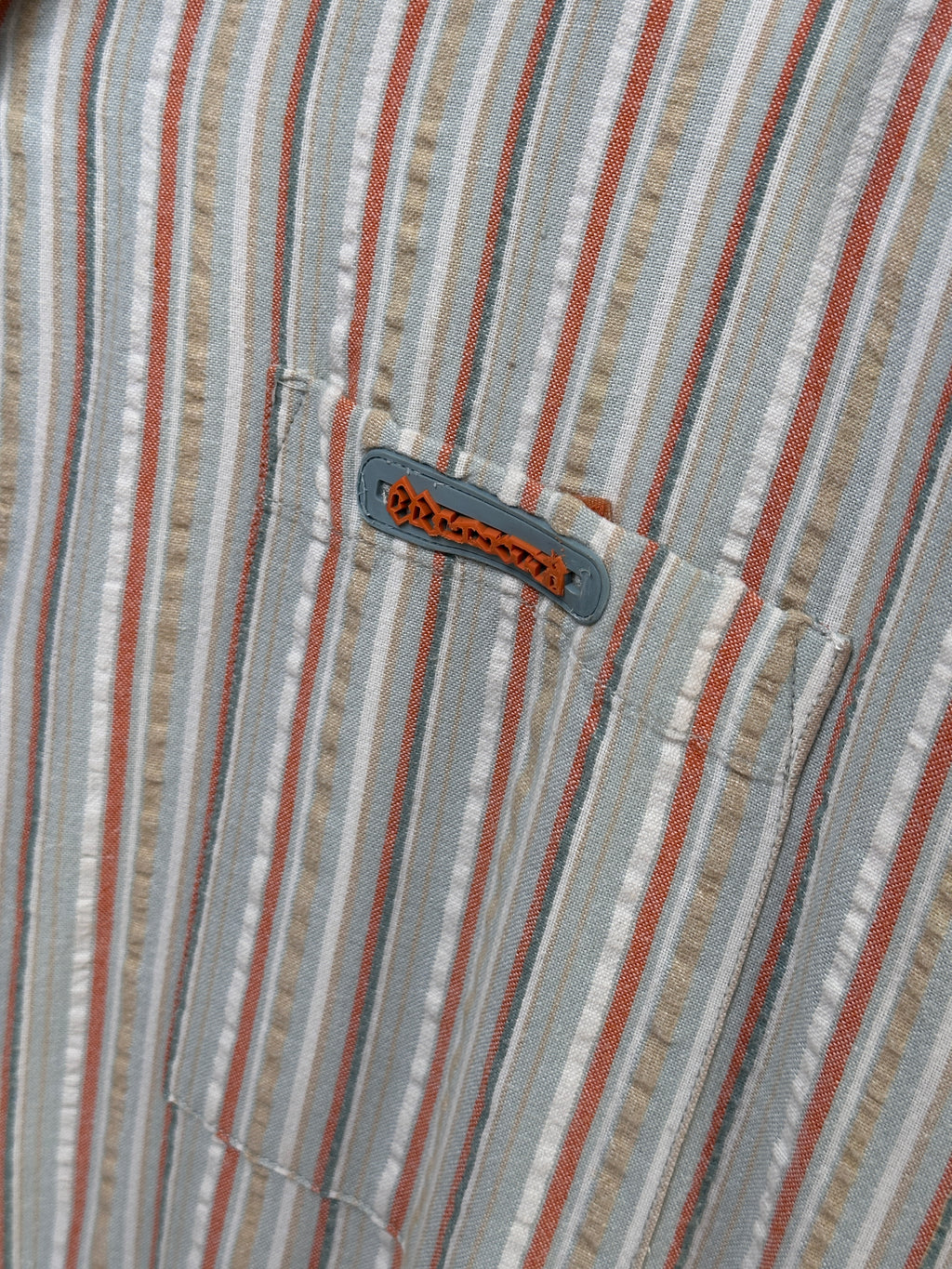 1990s Brunotti Heavy Sommer Hemd gestreift XL