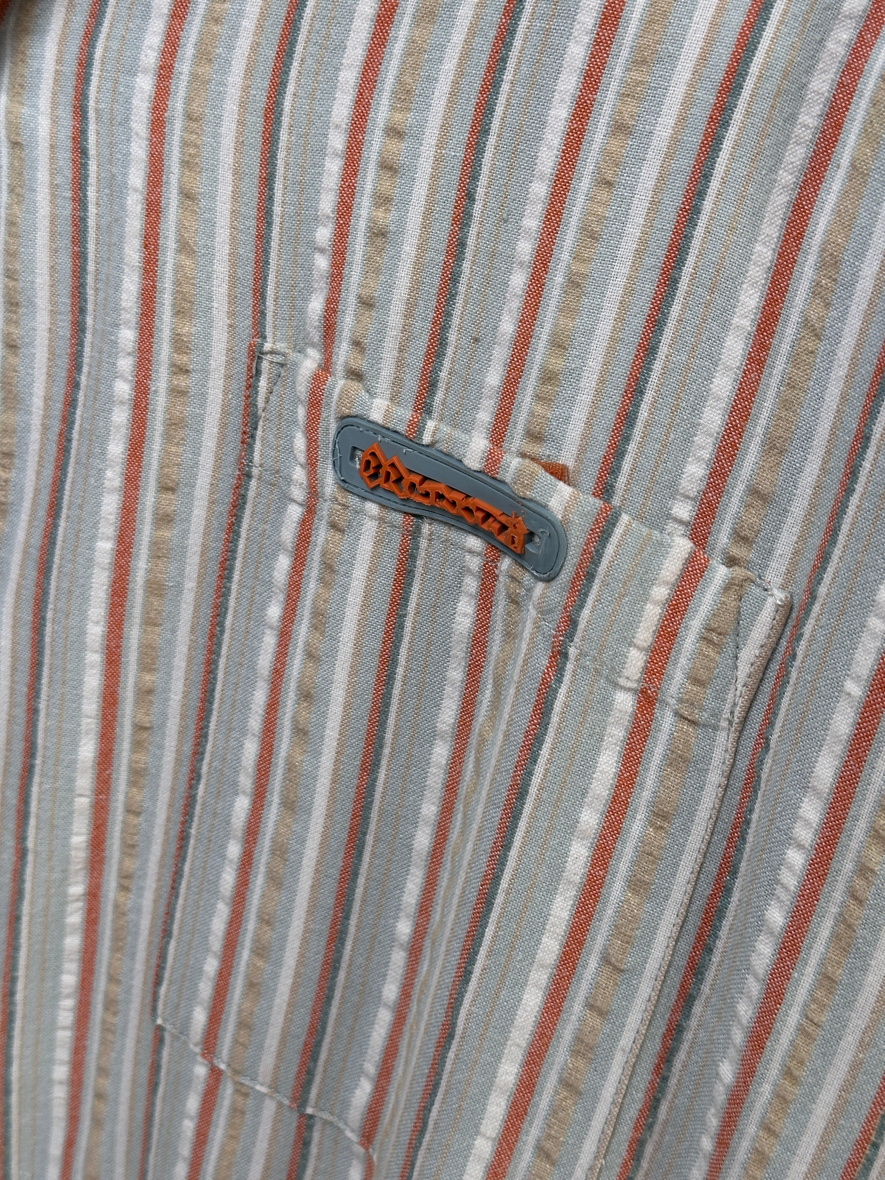 1990s Brunotti Heavy Sommer Hemd gestreift XL
