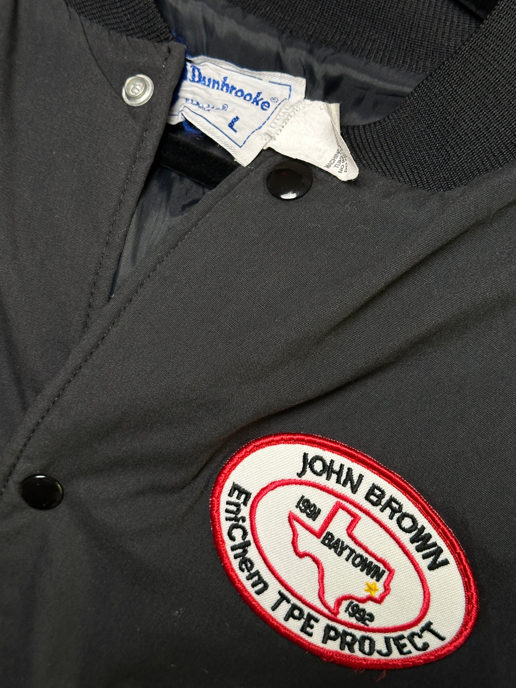 1991 Dunbrooke Trucker Bomberjacke Schwarz L | Men’s Vintage
