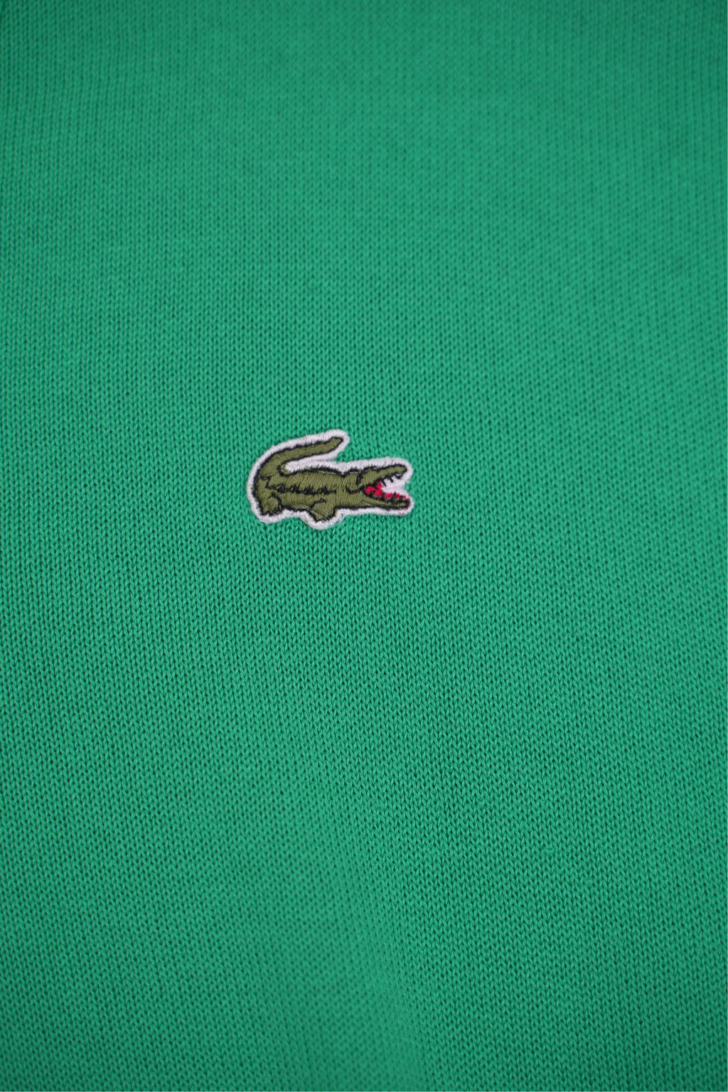1990s Lacoste Vintage Pullunder Baumwolle Grün 6 / XL
