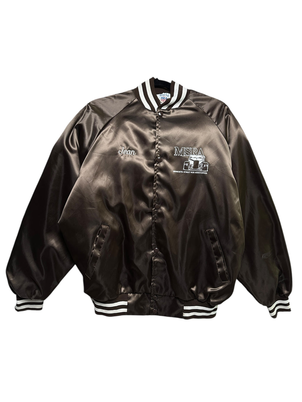 1990s Westark USA Satin Bomberjacke College Hot Rod XL | Men’s Vintage