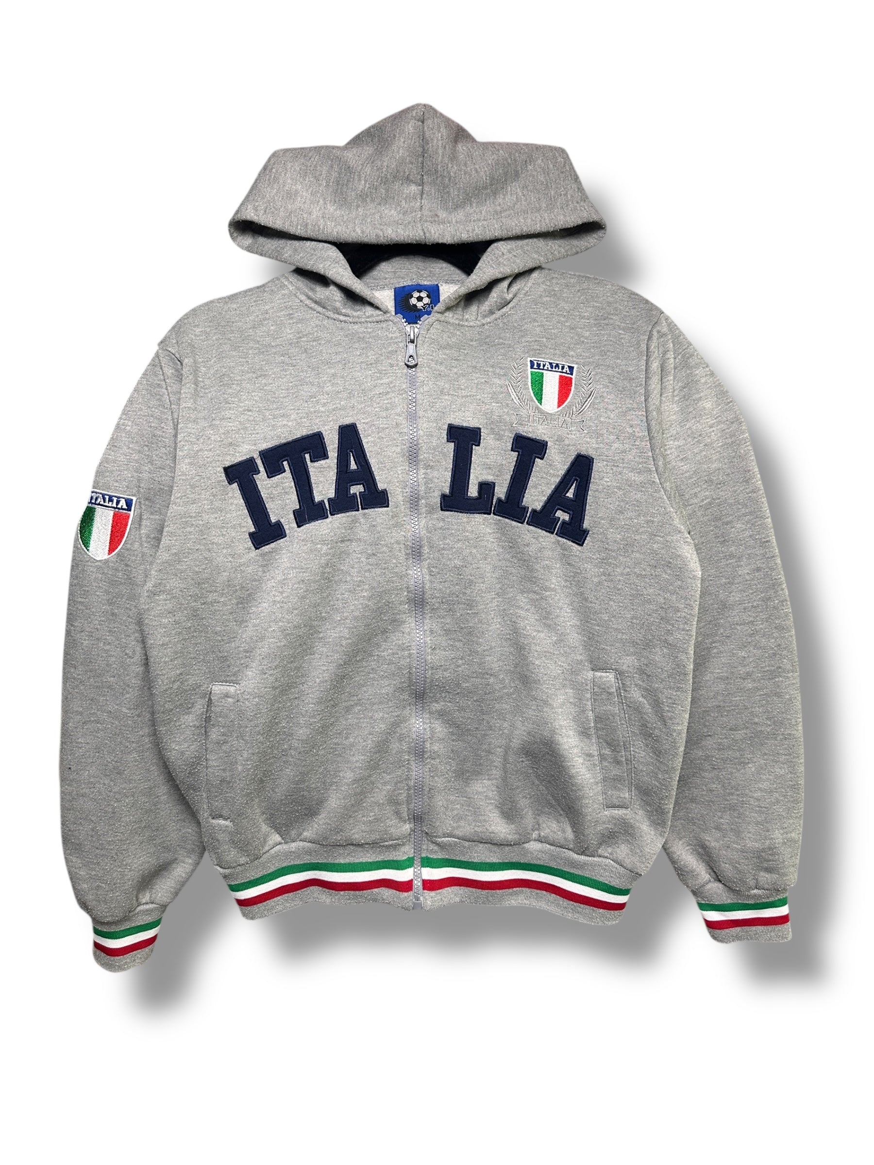 Y2K Italia Zip Hoodie | Size M | Vintage