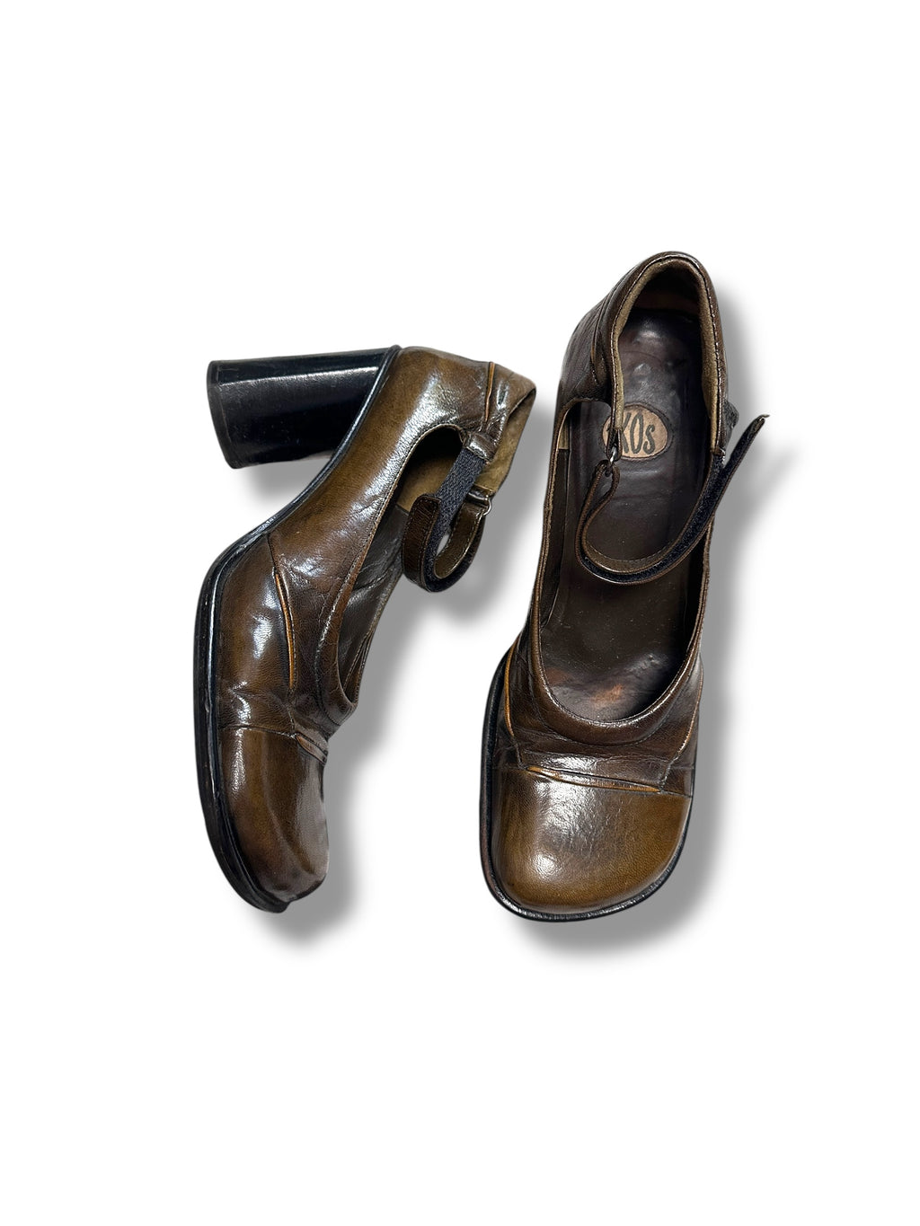 Ixos Plateau Absatz Pumps Damen Braun | EU 38 | Vintage Y2K