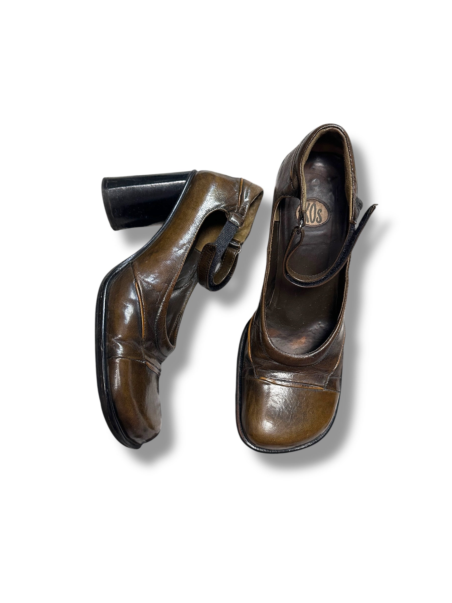 Ixos Plateau Absatz Pumps Damen Braun | EU 38 | Vintage Y2K