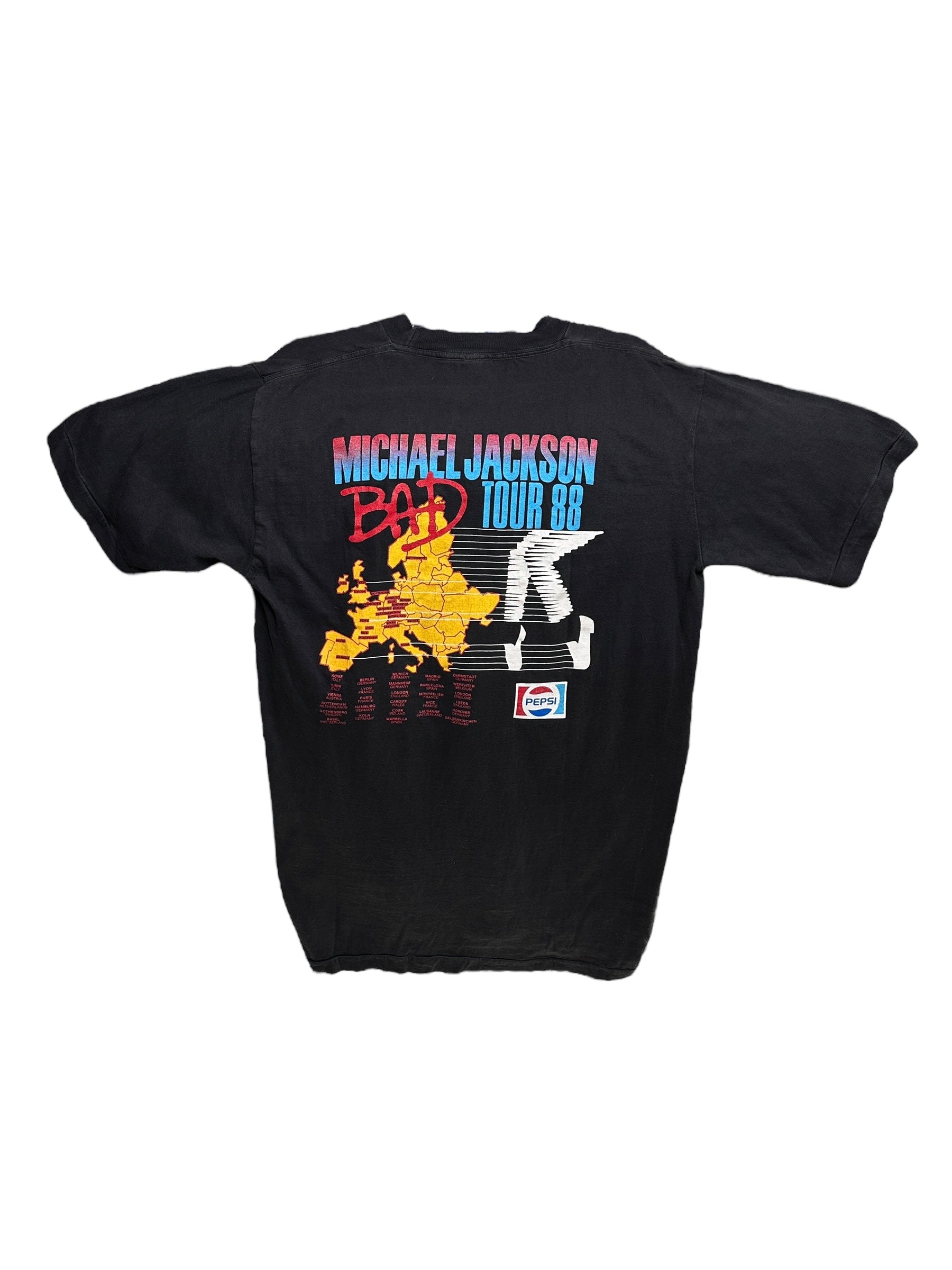 1988 Michael Jackson Bad Tour Vintage T-Shirt | Pepsi Logo XL
