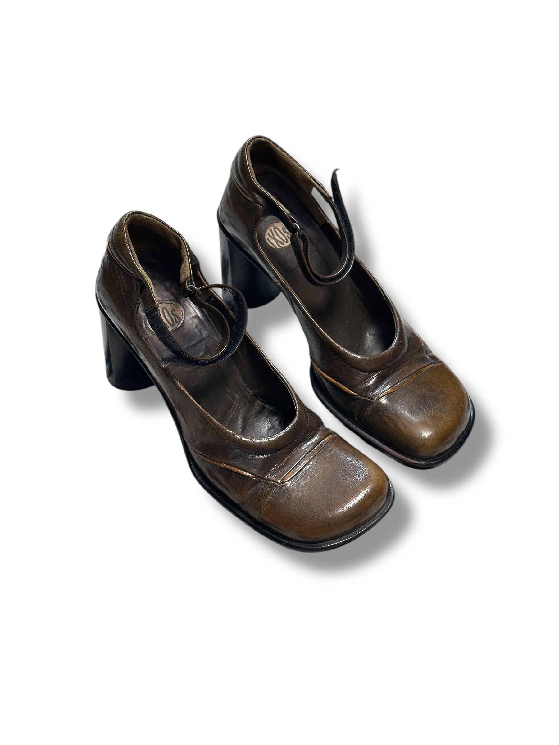 Ixos Plateau Absatz Pumps Damen Braun | EU 38 | Vintage Y2K