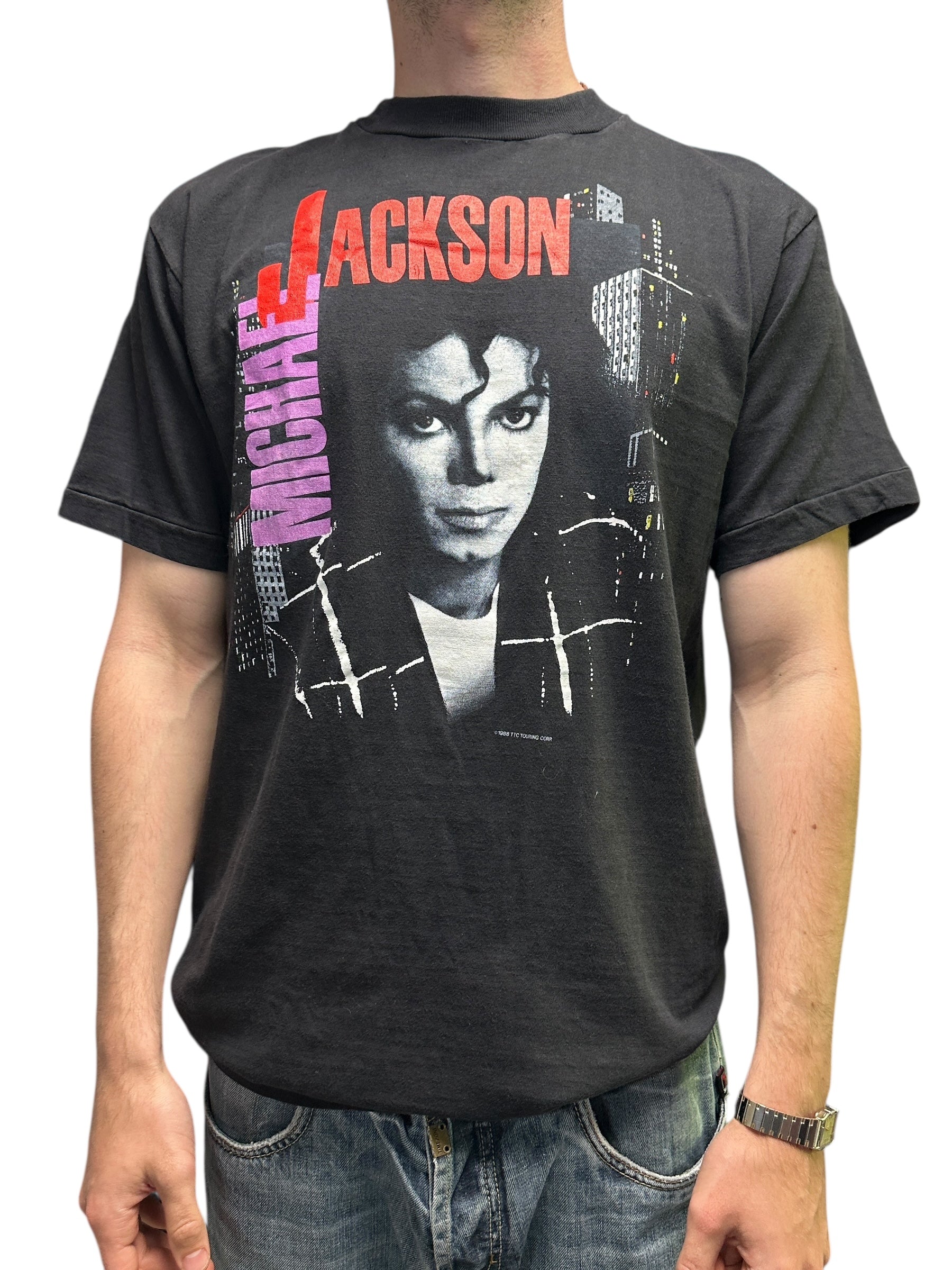 1988 Michael Jackson Bad Tour Vintage T-Shirt | Pepsi Logo XL