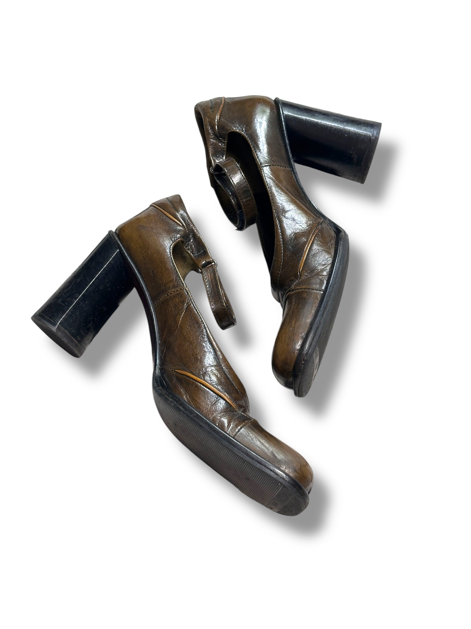 Ixos Plateau Absatz Pumps Damen Braun | EU 38 | Vintage Y2K
