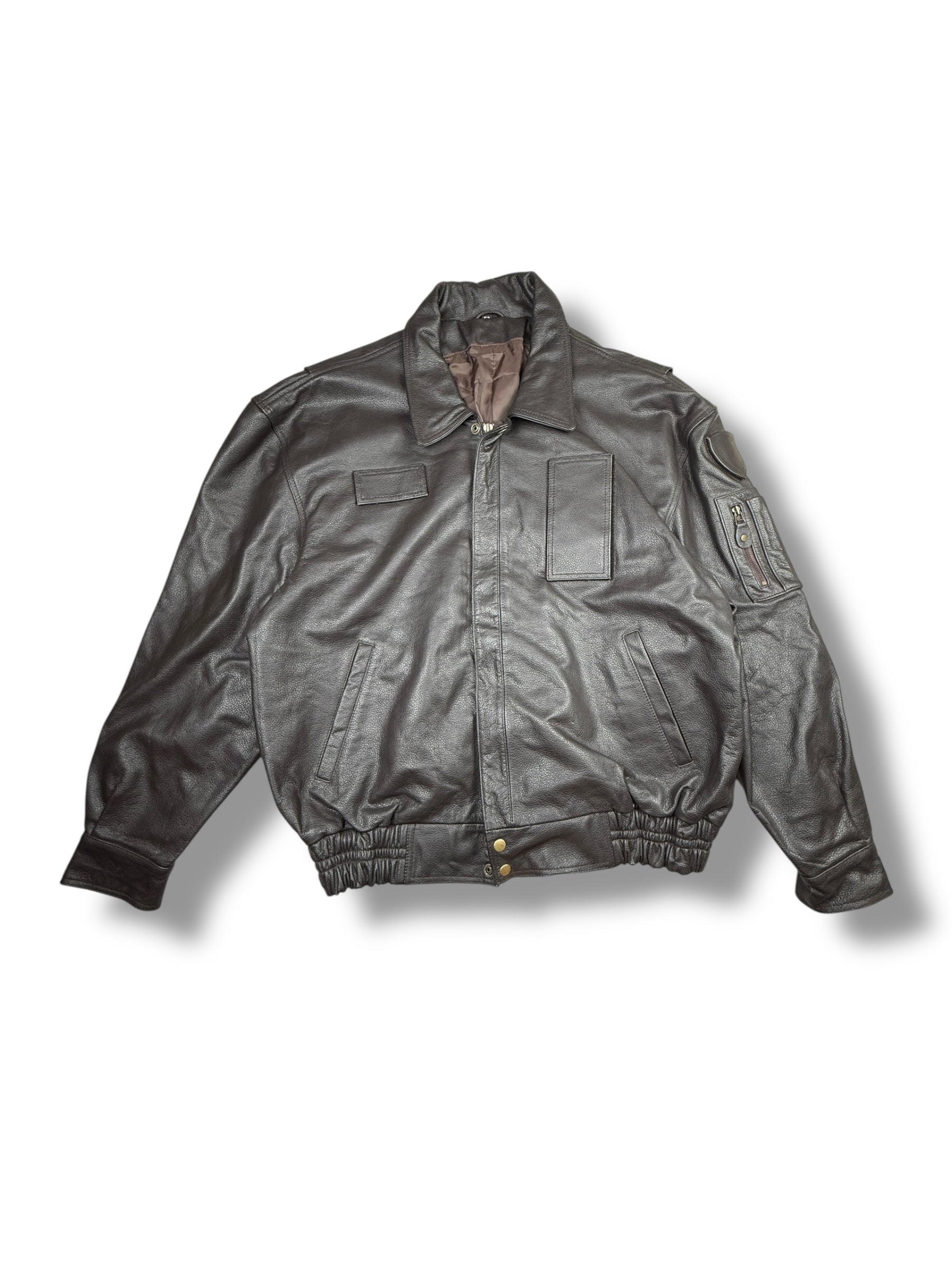 1990s Polizei Lederjacke | XXL