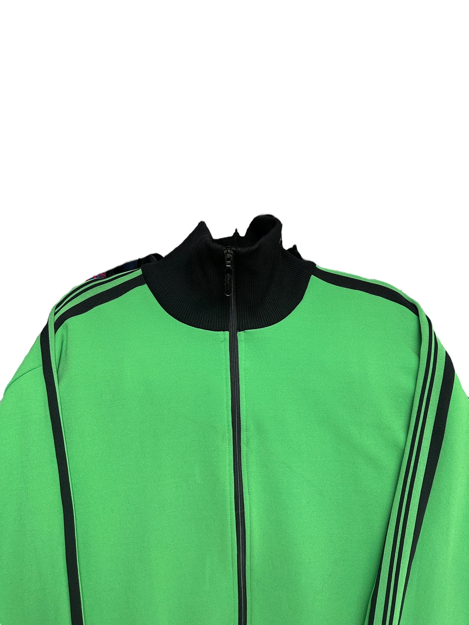 1980s Grasshoppers Two Tone Grün Schwarz Trackjacket Trainingsjacke XXL | Men’s Vintage